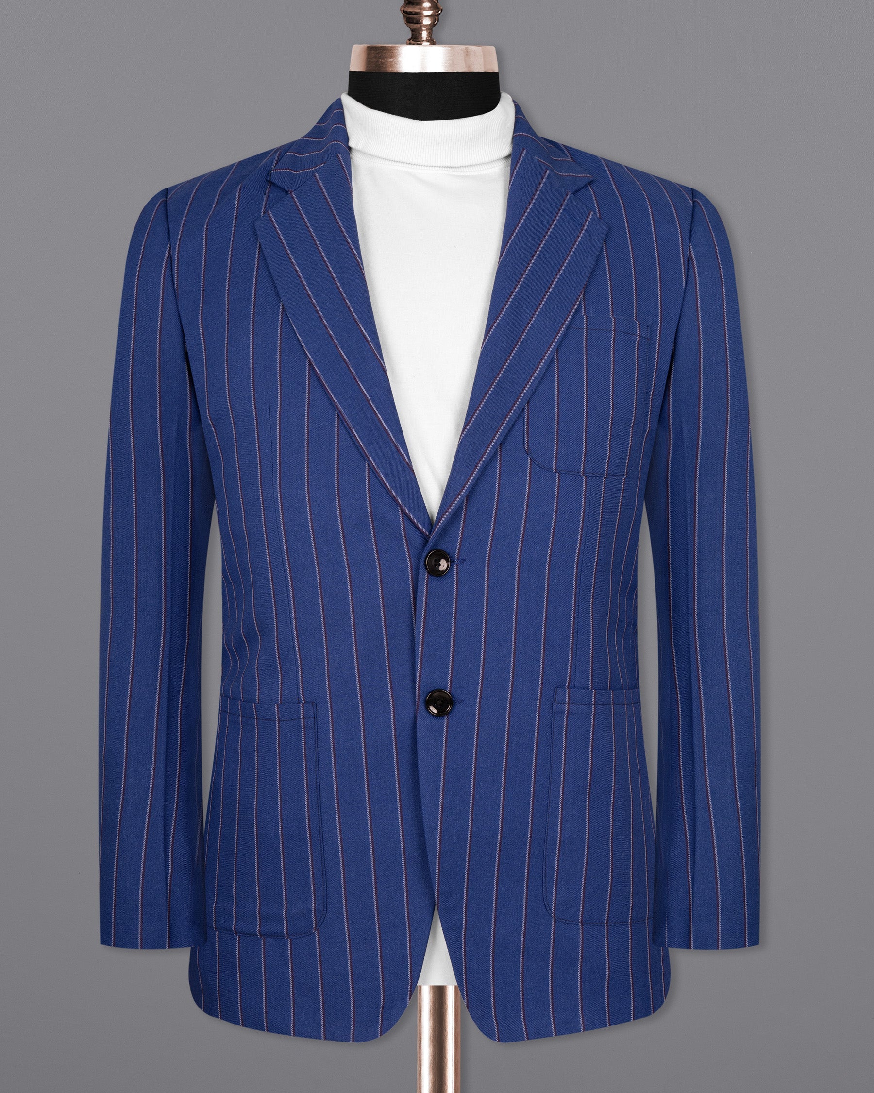 Bahama Blue Striped Woolrich Sports Blazer BL1521-SB-PP-36, BL1521-SB-PP-38, BL1521-SB-PP-40, BL1521-SB-PP-42, BL1521-SB-PP-44, BL1521-SB-PP-46, BL1521-SB-PP-48, BL1521-SB-PP-50, BL1521-SB-PP-52, BL1521-SB-PP-54, BL1521-SB-PP-56, BL1521-SB-PP-58, BL1521-SB-PP-60