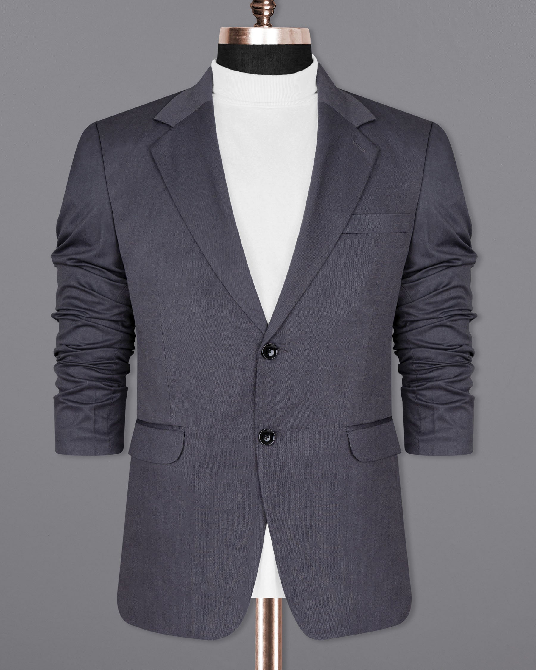 Trout Grey Wool Rich Blazer BL1527-SB-36, BL1527-SB-38, BL1527-SB-40, BL1527-SB-42, BL1527-SB-44, BL1527-SB-46, BL1527-SB-48, BL1527-SB-50, BL1527-SB-52, BL1527-SB-54, BL1527-SB-56, BL1527-SB-58, BL1527-SB-60