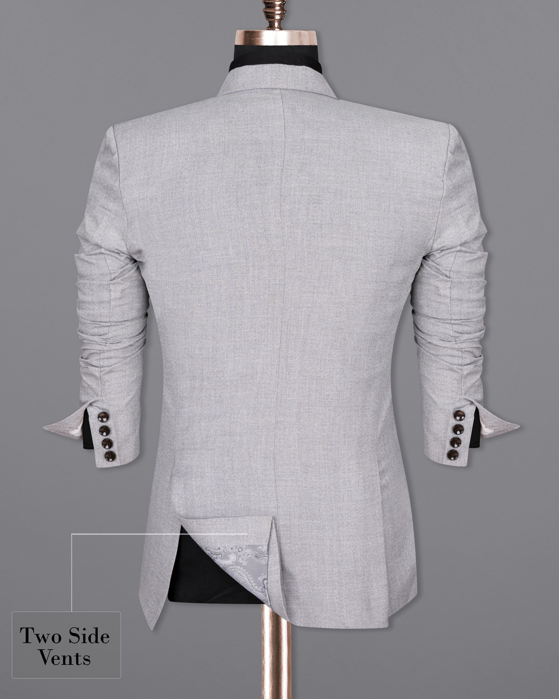 Silver Sand Grey Double-BreaBled Wool Rich Blazer BL1529-DB-36, BL1529-DB-38, BL1529-DB-40, BL1529-DB-42, BL1529-DB-44, BL1529-DB-46, BL1529-DB-48, BL1529-DB-50, BL1529-DB-52, BL1529-DB-54, BL1529-DB-56, BL1529-DB-58, BL1529-DB-60