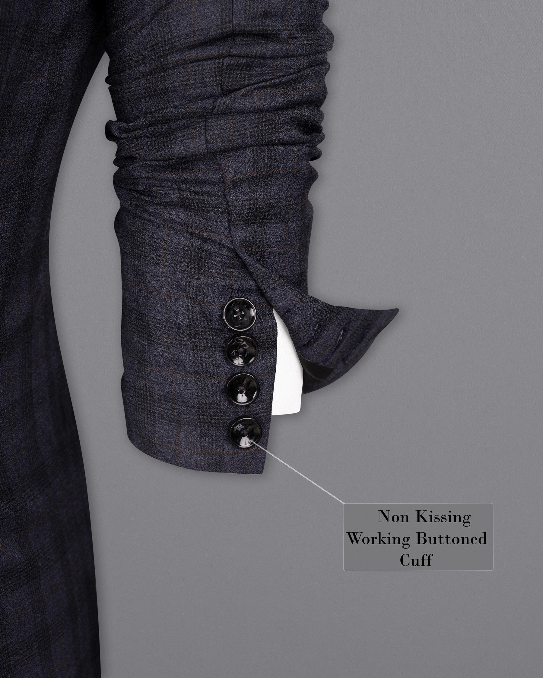 Navy Blue Plaid Wool Rich Blazer BL1563-SB-36, BL1563-SB-38, BL1563-SB-40, BL1563-SB-42, BL1563-SB-44, BL1563-SB-46, BL1563-SB-48, BL1563-SB-50, BL1563-SB-52, BL1563-SB-54, BL1563-SB-56, BL1563-SB-58, BL1563-SB-60