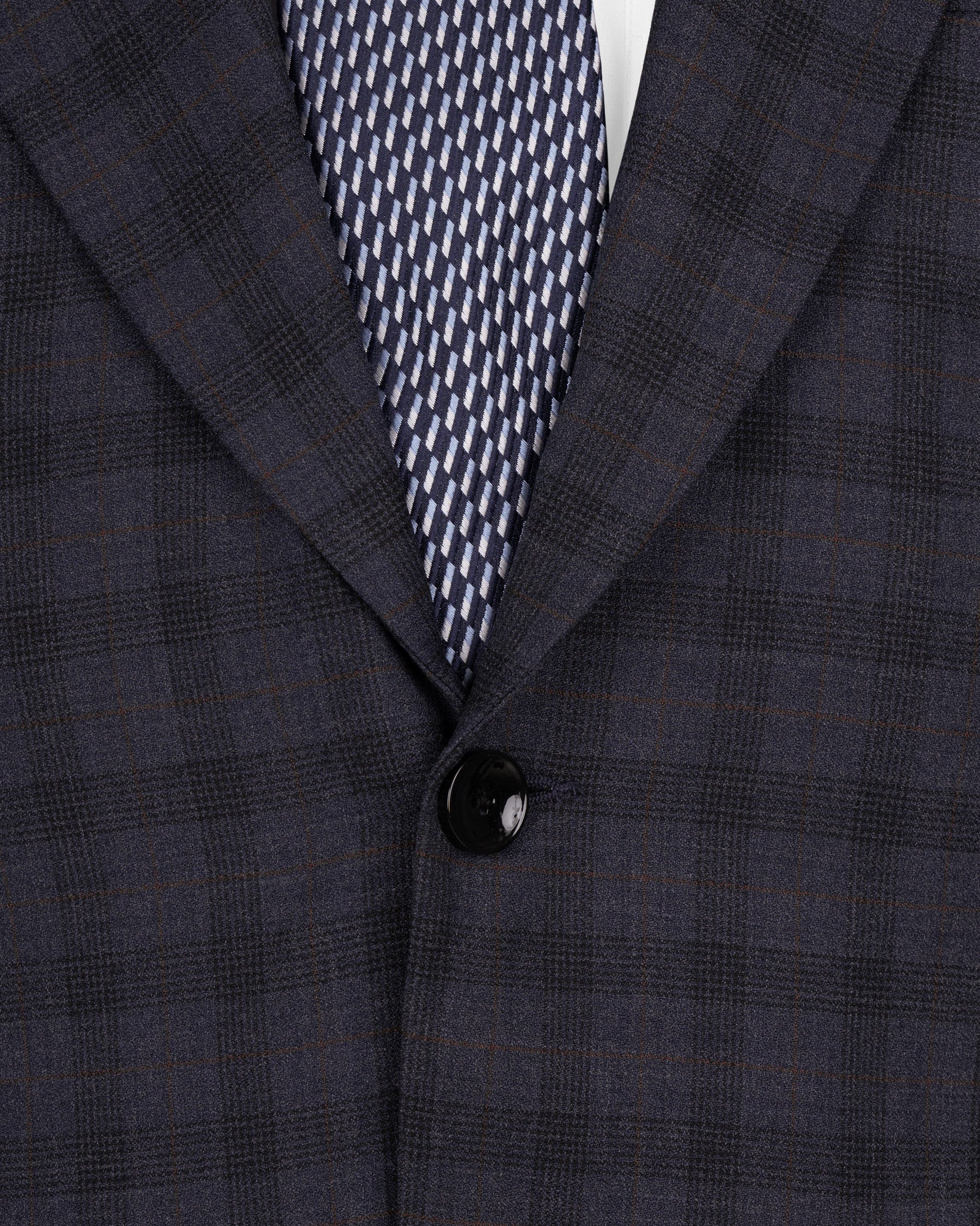 Navy Blue Plaid Wool Rich Blazer BL1563-SB-36, BL1563-SB-38, BL1563-SB-40, BL1563-SB-42, BL1563-SB-44, BL1563-SB-46, BL1563-SB-48, BL1563-SB-50, BL1563-SB-52, BL1563-SB-54, BL1563-SB-56, BL1563-SB-58, BL1563-SB-60