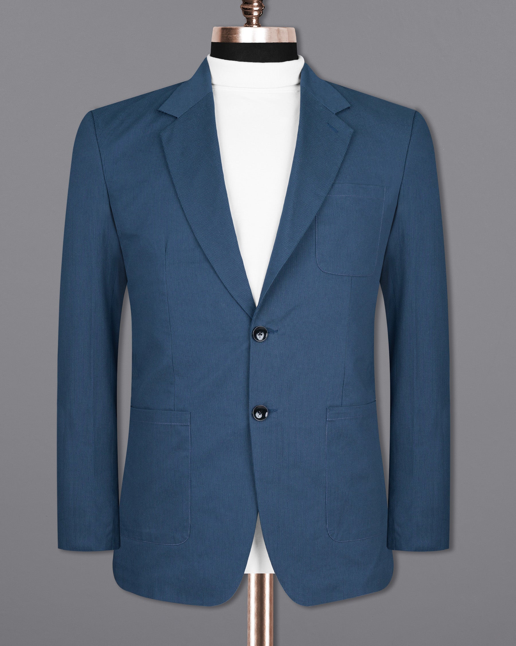 San Juan Blue Subtle Blriped Premium Cotton Sports Blazer BL1569-SB-PP-36, BL1569-SB-PP-38, BL1569-SB-PP-40, BL1569-SB-PP-42, BL1569-SB-PP-44, BL1569-SB-PP-46, BL1569-SB-PP-48, BL1569-SB-PP-50, BL1569-SB-PP-52, BL1569-SB-PP-54, BL1569-SB-PP-56, BL1569-SB-PP-58, BL1569-SB-PP-60