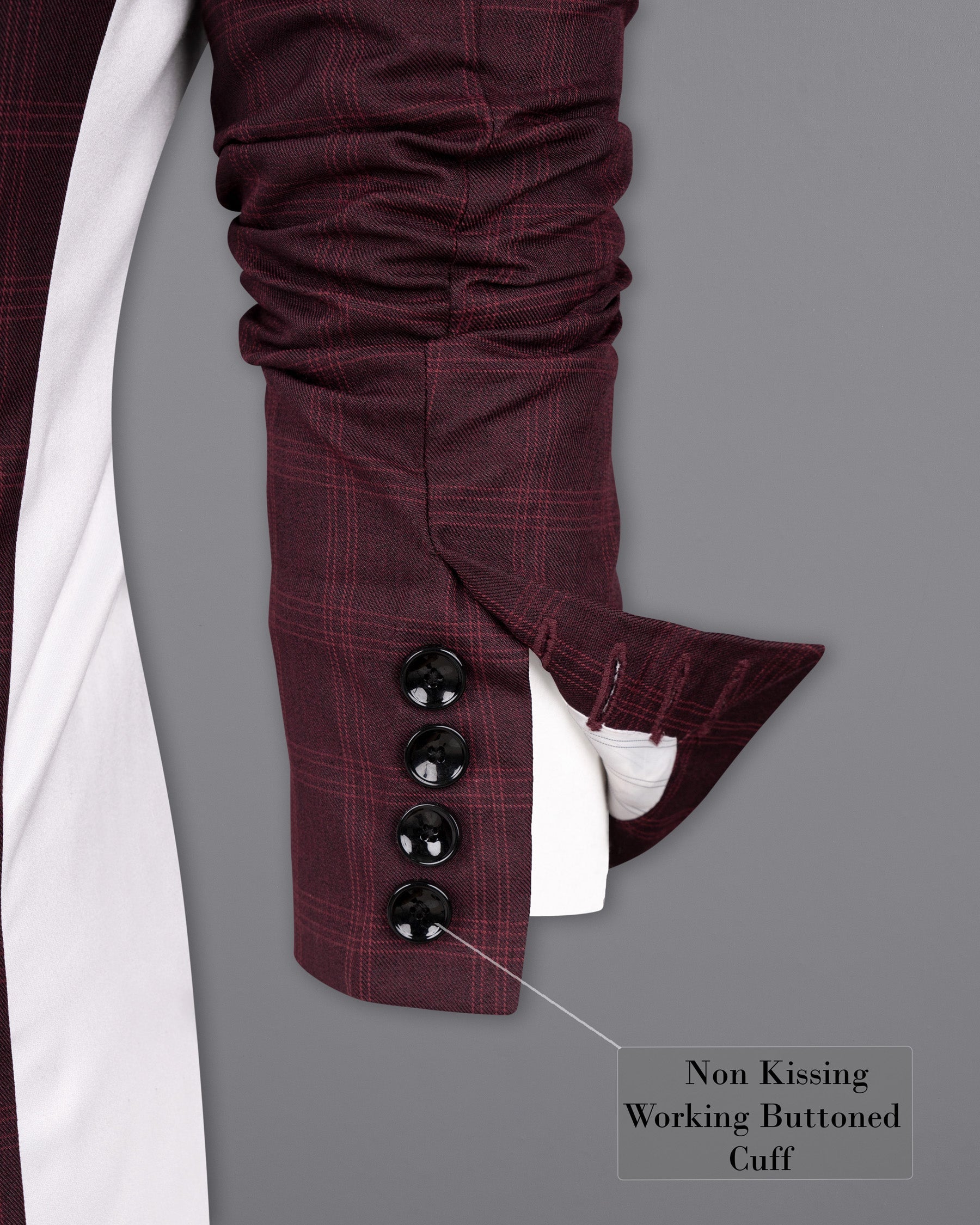 Half wine Checkered Wool Rich and Half White Premium Cotton Blazer BL1586-SBP-D26-36, BL1586-SBP-D26-38, BL1586-SBP-D26-40, BL1586-SBP-D26-42, BL1586-SBP-D26-44, BL1586-SBP-D26-46, BL1586-SBP-D26-48, BL1586-SBP-D26-50, BL1586-SBP-D26-52, BL1586-SBP-D26-54, BL1586-SBP-D26-56, BL1586-SBP-D26-58, BL1586-SBP-D26-60