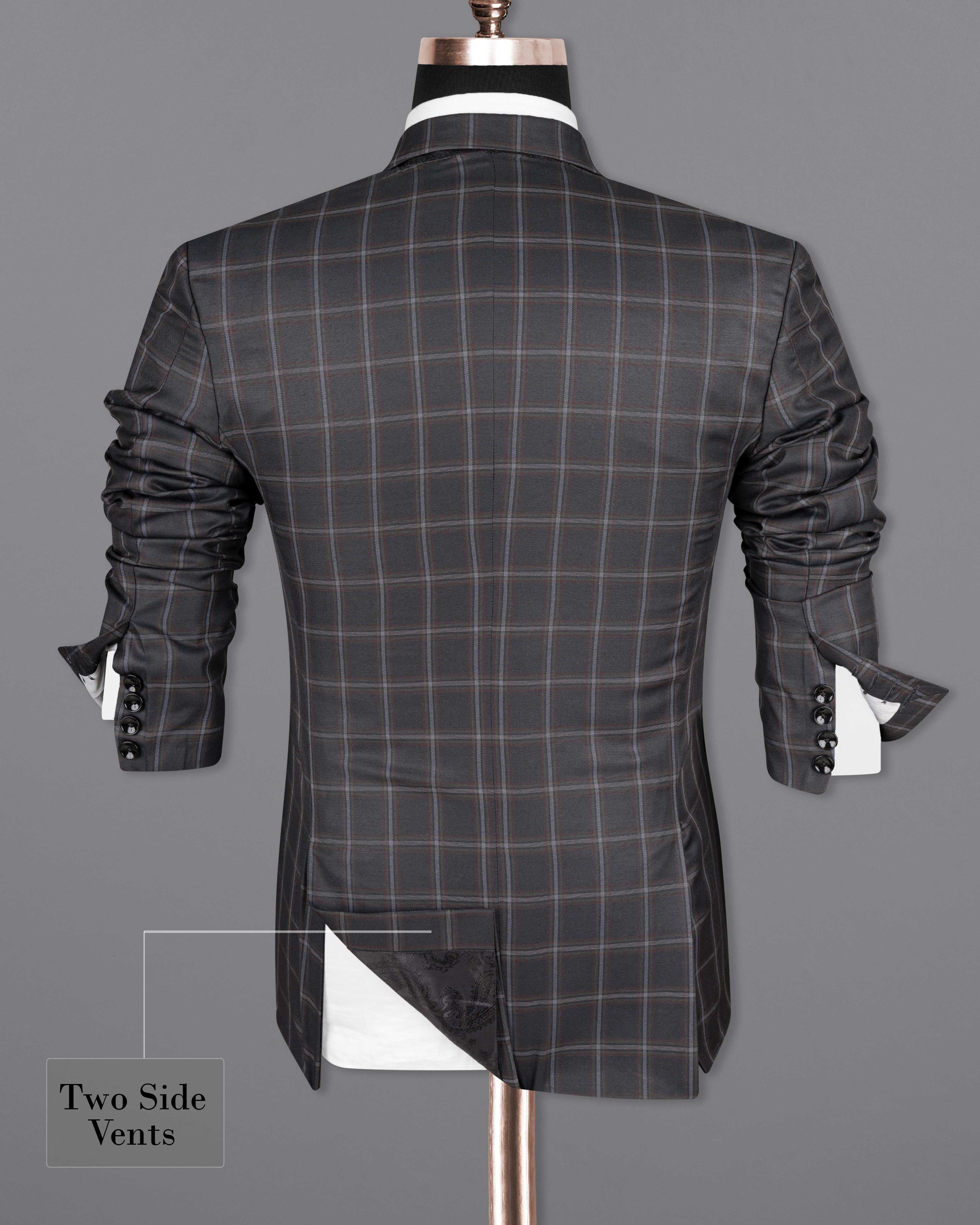 Tundora Gray windowpane Wool Rich Blazer BL1591-SB-36, BL1591-SB-38, BL1591-SB-40, BL1591-SB-42, BL1591-SB-44, BL1591-SB-46, BL1591-SB-48, BL1591-SB-50, BL1591-SB-52, BL1591-SB-54, BL1591-SB-56, BL1591-SB-58, BL1591-SB-60