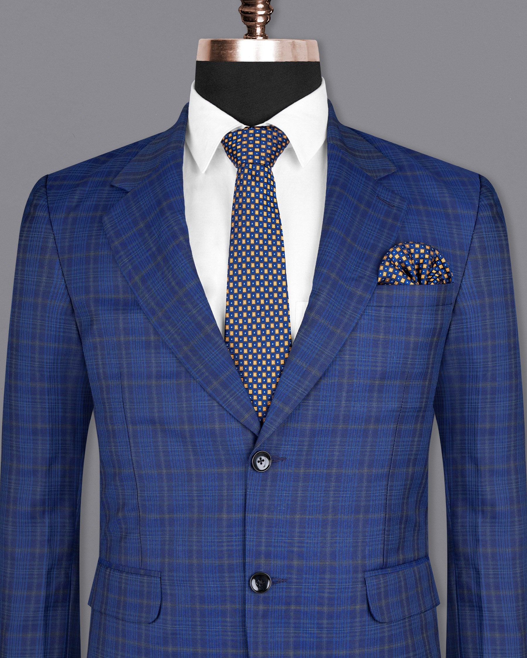 Cloud Burst Blue Plaid Wool Rich Blazer BL1592-SB-36, BL1592-SB-38, BL1592-SB-40, BL1592-SB-42, BL1592-SB-44, BL1592-SB-46, BL1592-SB-48, BL1592-SB-50, BL1592-SB-52, BL1592-SB-54, BL1592-SB-56, BL1592-SB-58, BL1592-SB-60