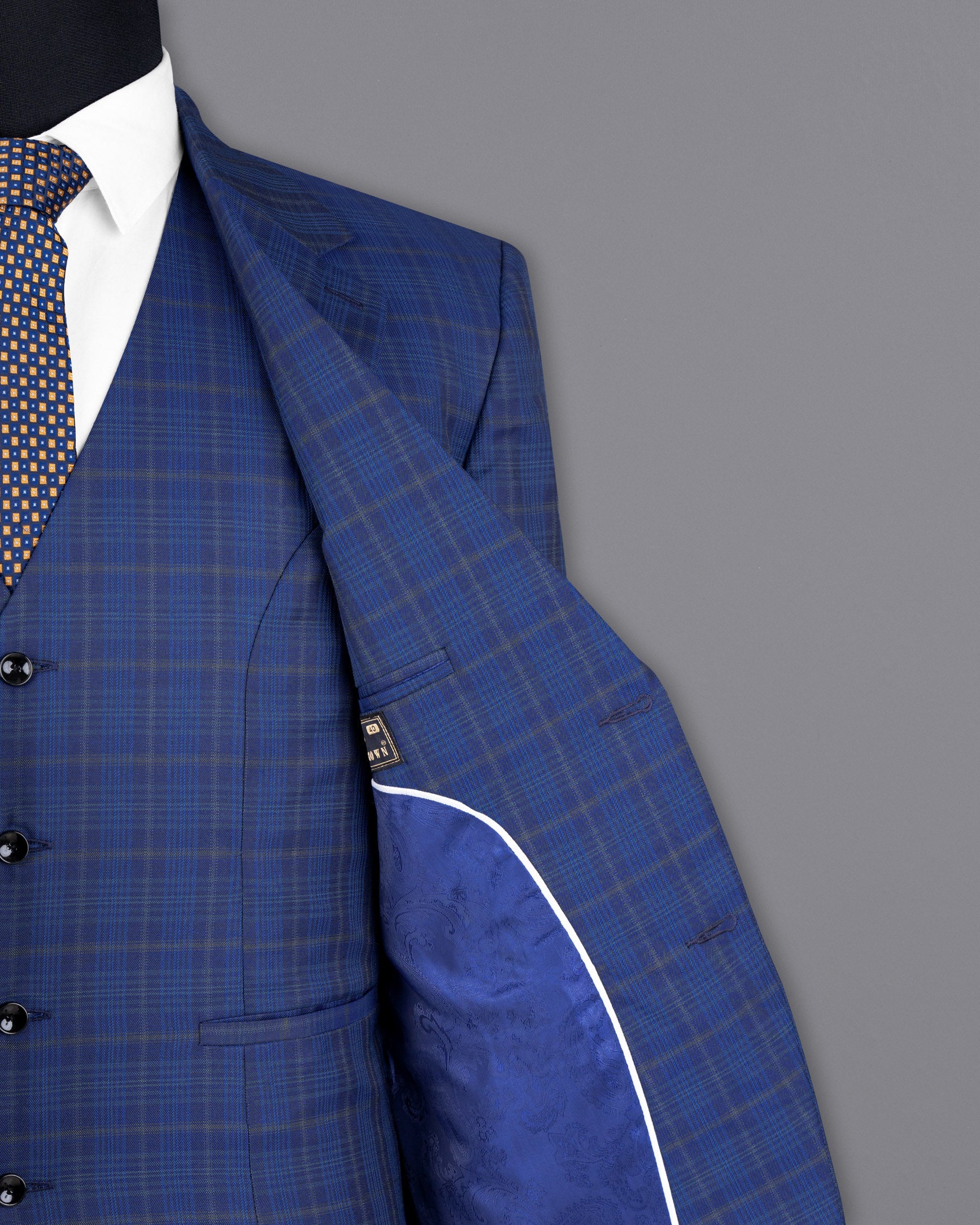 Cloud Burst Blue Plaid Wool Rich Blazer BL1592-SB-36, BL1592-SB-38, BL1592-SB-40, BL1592-SB-42, BL1592-SB-44, BL1592-SB-46, BL1592-SB-48, BL1592-SB-50, BL1592-SB-52, BL1592-SB-54, BL1592-SB-56, BL1592-SB-58, BL1592-SB-60