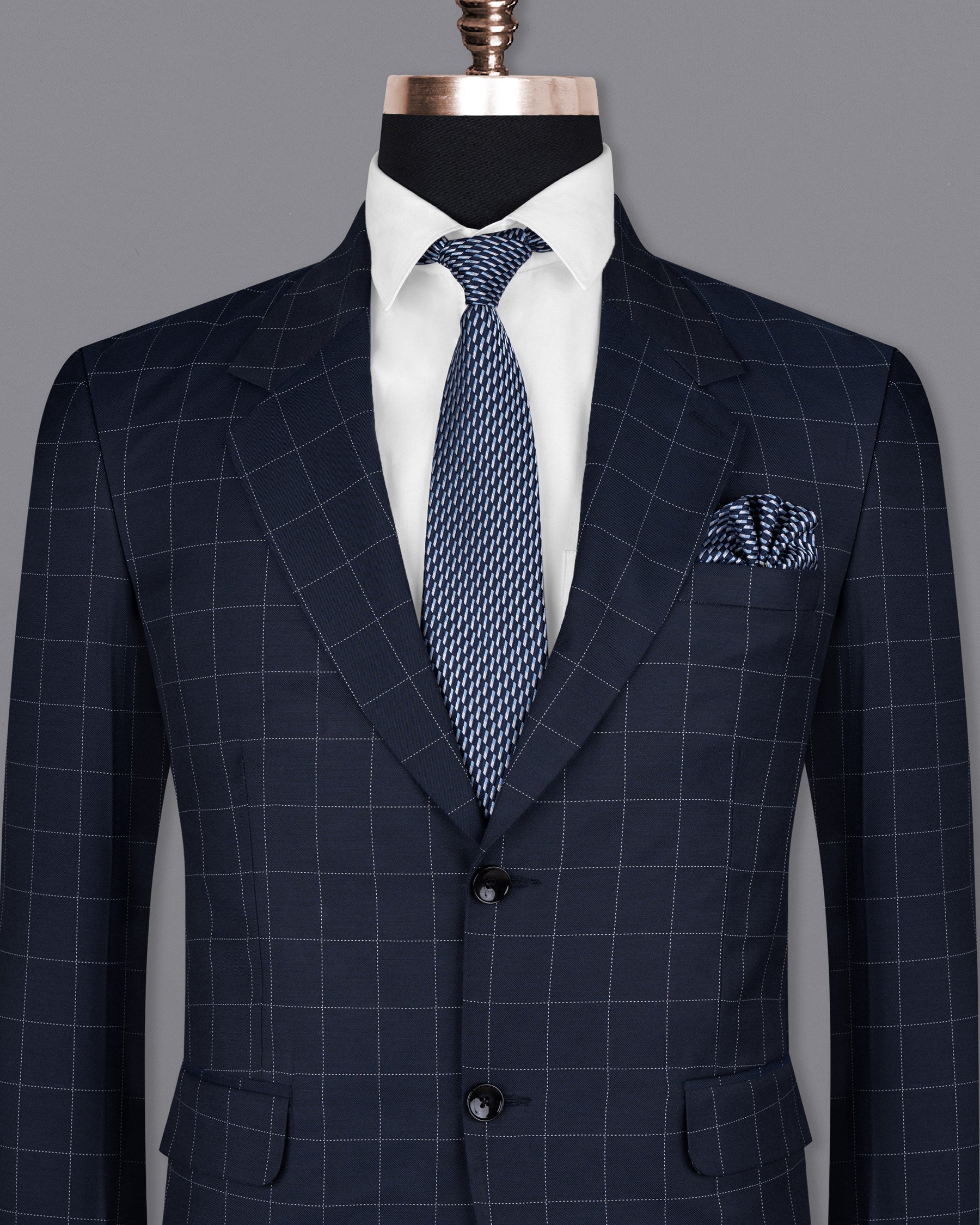 Shark Blue windowpane Wool Rich Blazer BL1594-SB-36, BL1594-SB-38, BL1594-SB-40, BL1594-SB-42, BL1594-SB-44, BL1594-SB-46, BL1594-SB-48, BL1594-SB-50, BL1594-SB-52, BL1594-SB-54, BL1594-SB-56, BL1594-SB-58, BL1594-SB-60