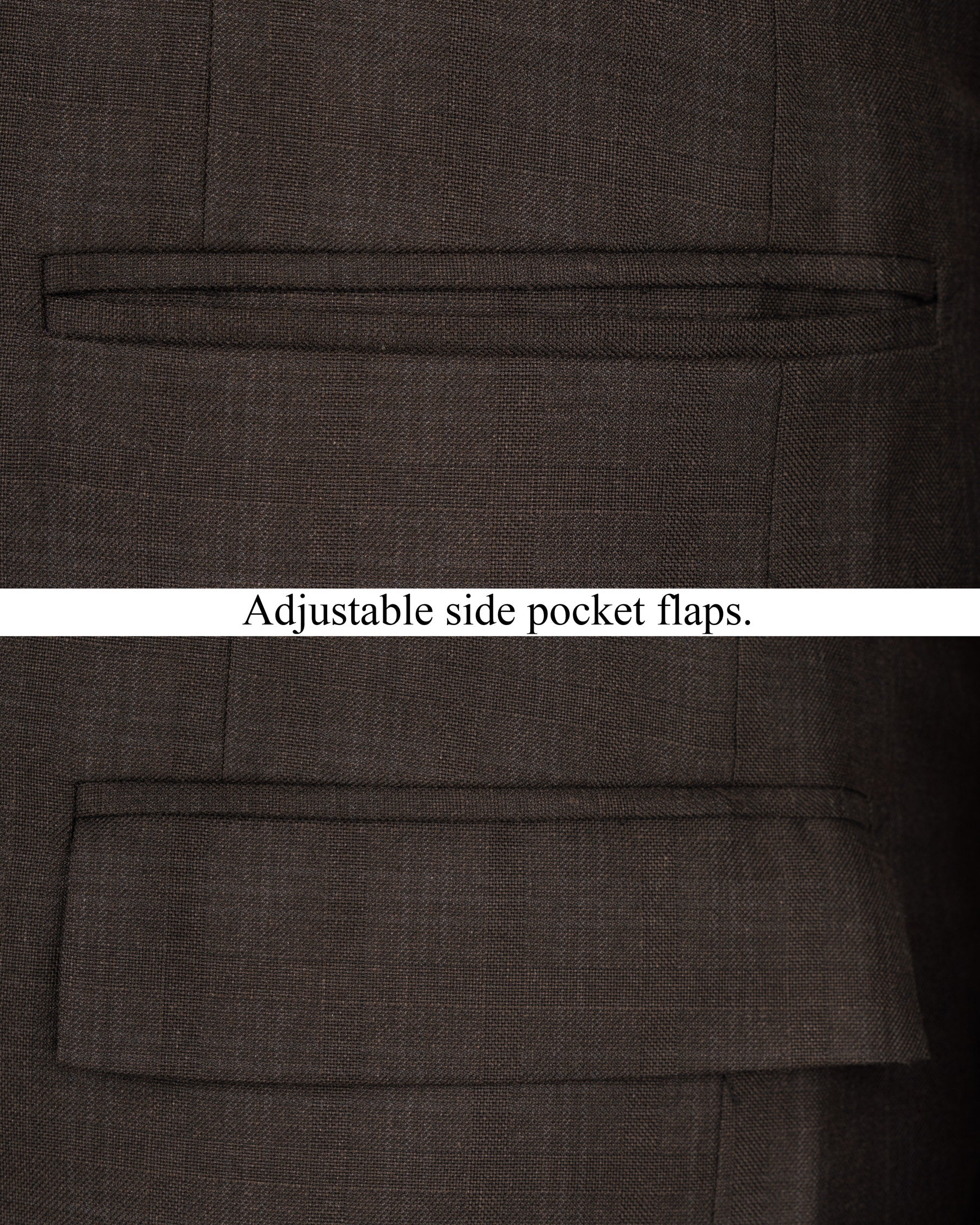 Armadillo Brown subtle windowpane Cross Buttoned Wool Rich Bandhgala Blazer BL1598-CBG2-36, BL1598-CBG2-38, BL1598-CBG2-40, BL1598-CBG2-42, BL1598-CBG2-44, BL1598-CBG2-46, BL1598-CBG2-48, BL1598-CBG2-50, BL1598-CBG2-52, BL1598-CBG2-54, BL1598-CBG2-56, BL1598-CBG2-58, BL1598-CBG2-60