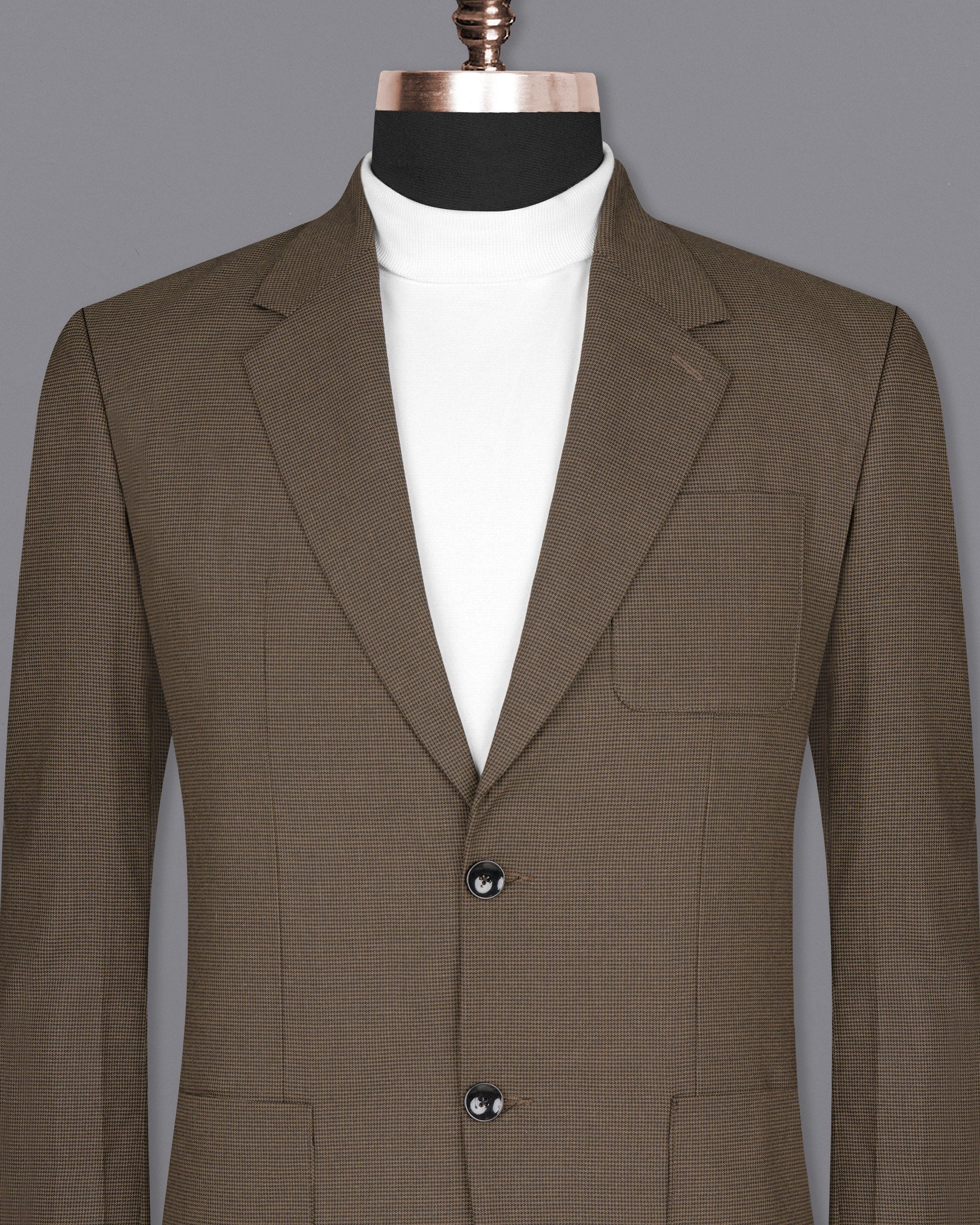 Coffee Brown Hounstooth Wool Rich Sports Blazer BL1600-SB-PP-36, BL1600-SB-PP-38, BL1600-SB-PP-40, BL1600-SB-PP-42, BL1600-SB-PP-44, BL1600-SB-PP-46, BL1600-SB-PP-48, BL1600-SB-PP-50, BL1600-SB-PP-52, BL1600-SB-PP-54, BL1600-SB-PP-56, BL1600-SB-PP-58, BL1600-SB-PP-60