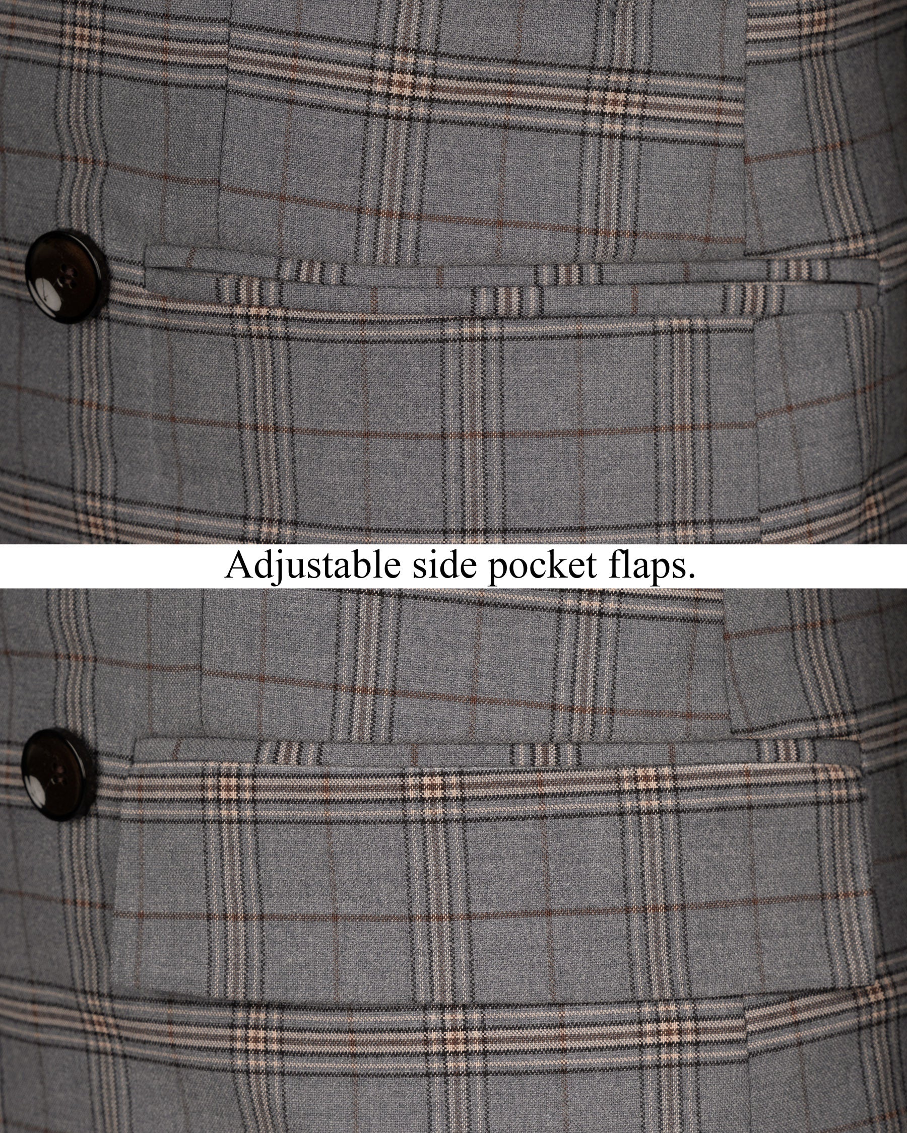 Chicago Gray Super fine Plaid Double Breasted Wool Rich Blazer BL1604-DB-4B-36, BL1604-DB-4B-38, BL1604-DB-4B-40, BL1604-DB-4B-42, BL1604-DB-4B-44, BL1604-DB-4B-46, BL1604-DB-4B-48, BL1604-DB-4B-50, BL1604-DB-4B-52, BL1604-DB-4B-54, BL1604-DB-4B-56, BL1604-DB-4B-58, BL1604-DB-4B-60