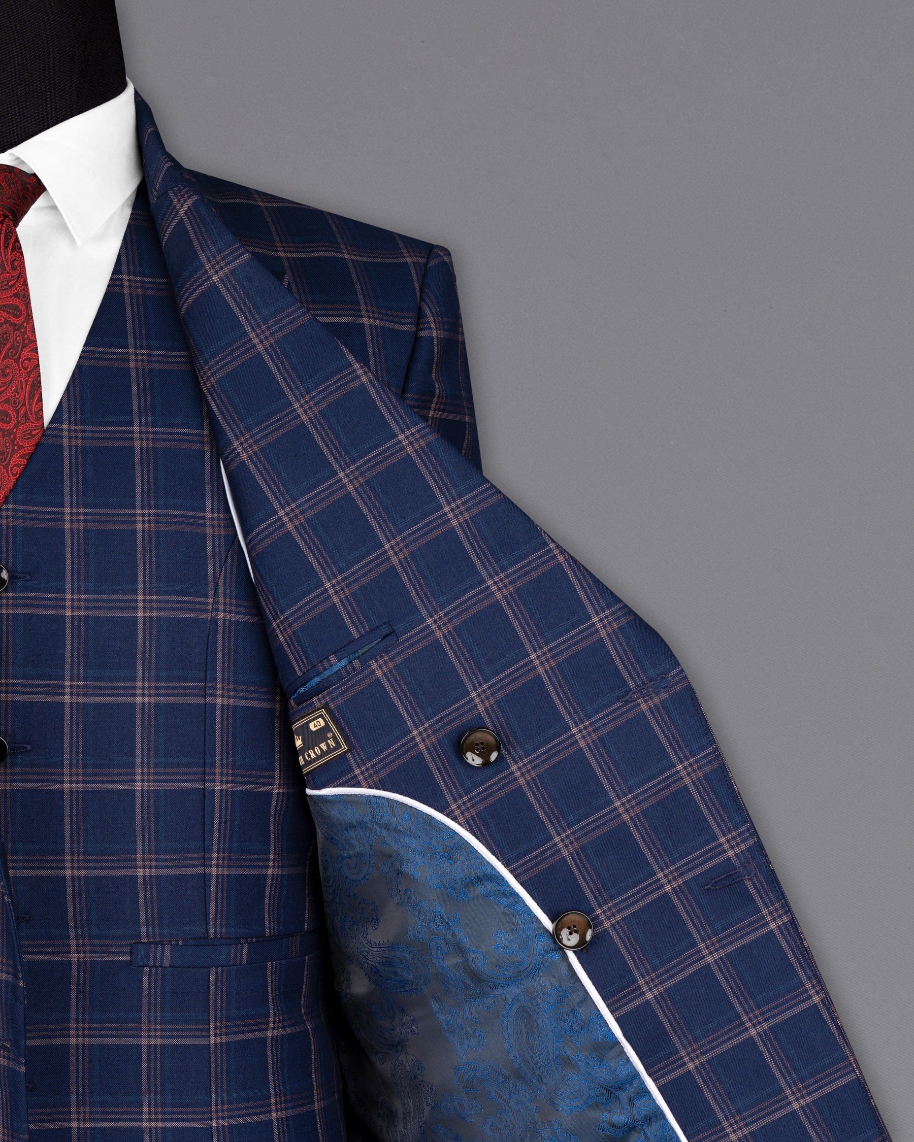 Cloud Burst Super fine windowpane Wool Rich Double Breasted Blazer BL1605-DB-36, BL1605-DB-38, BL1605-DB-40, BL1605-DB-42, BL1605-DB-44, BL1605-DB-46, BL1605-DB-48, BL1605-DB-50, BL1605-DB-52, BL1605-DB-54, BL1605-DB-56, BL1605-DB-58, BL1605-DB-60