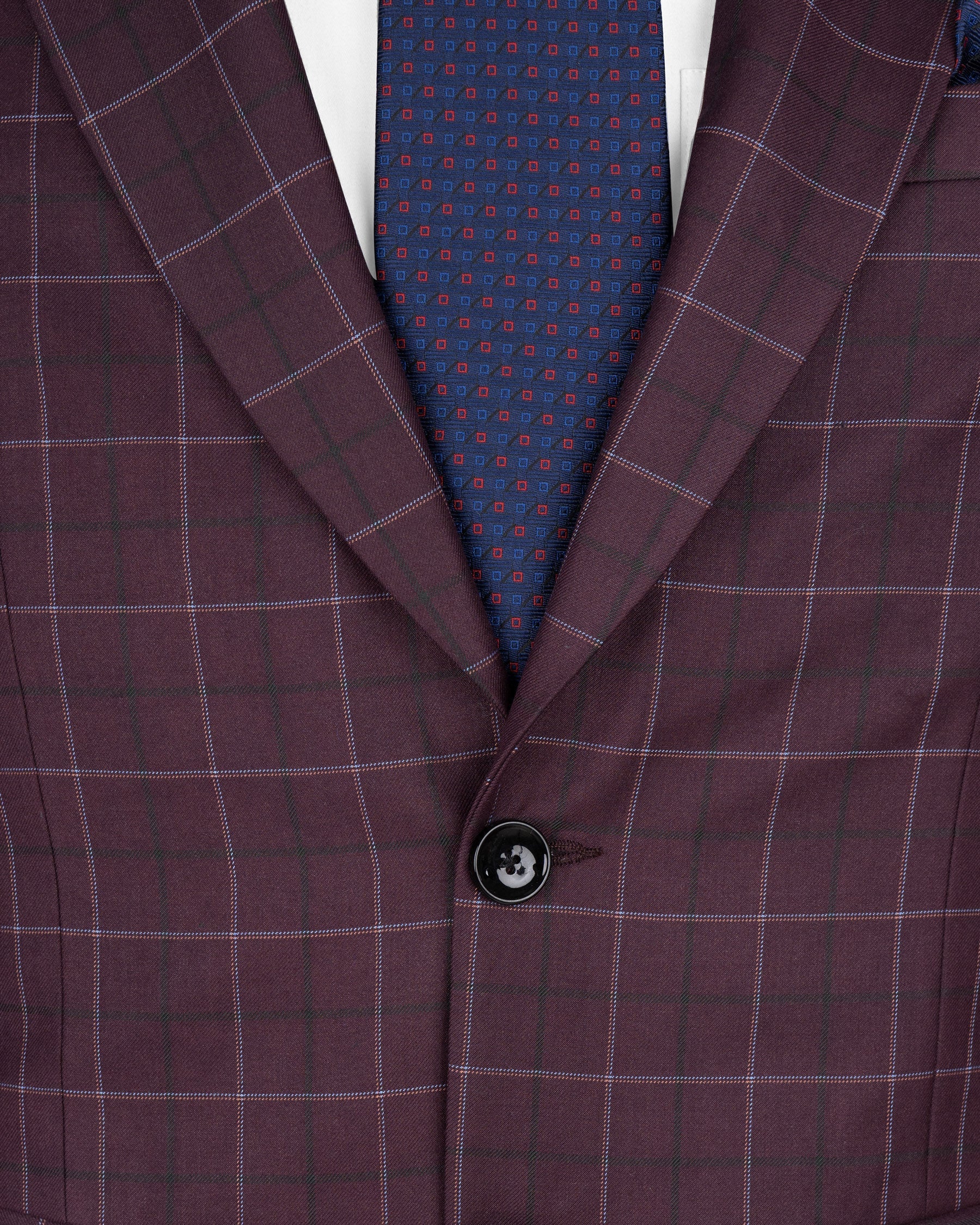 Livid Burgundy Super fine Windowpane Wool Rich Blazer BL1611-SB-36, BL1611-SB-38, BL1611-SB-40, BL1611-SB-42, BL1611-SB-44, BL1611-SB-46, BL1611-SB-48, BL1611-SB-50, BL1611-SB-52, BL1611-SB-54, BL1611-SB-56, BL1611-SB-58, BL1611-SB-60