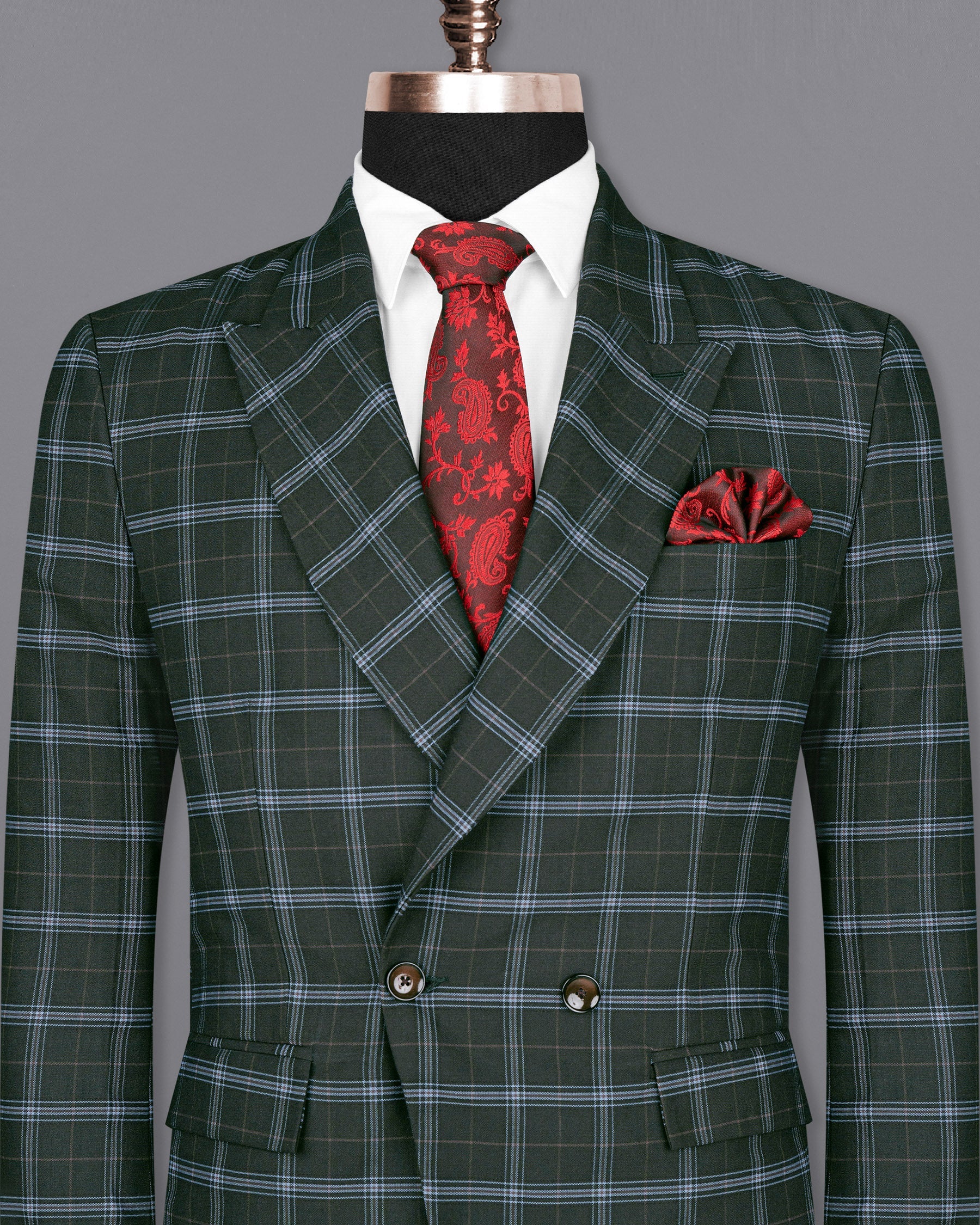 Log Cabin Green Super fine Windowpane Wool Rich Double Breasted Blazer BL1614-DB-2B-36, BL1614-DB-2B-38, BL1614-DB-2B-40, BL1614-DB-2B-42, BL1614-DB-2B-44, BL1614-DB-2B-46, BL1614-DB-2B-48, BL1614-DB-2B-50, BL1614-DB-2B-52, BL1614-DB-2B-54, BL1614-DB-2B-56, BL1614-DB-2B-58, BL1614-DB-2B-60