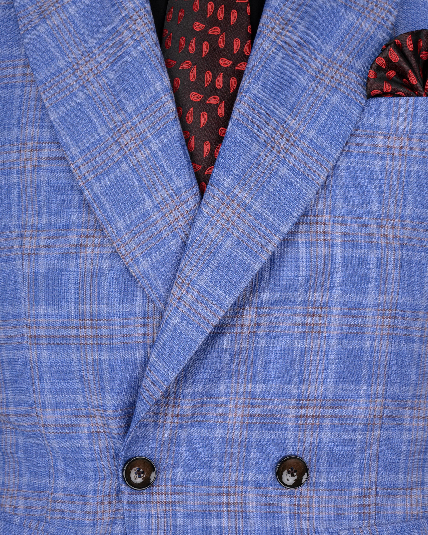 Ship Cove Super fine Blue Plaid Double Breasted Woolrich Blazer BL1619-DB-2B-36, BL1619-DB-2B-38, BL1619-DB-2B-40, BL1619-DB-2B-42, BL1619-DB-2B-44, BL1619-DB-2B-46, BL1619-DB-2B-48, BL1619-DB-2B-50, BL1619-DB-2B-52, BL1619-DB-2B-54, BL1619-DB-2B-56, BL1619-DB-2B-58, BL1619-DB-2B-60