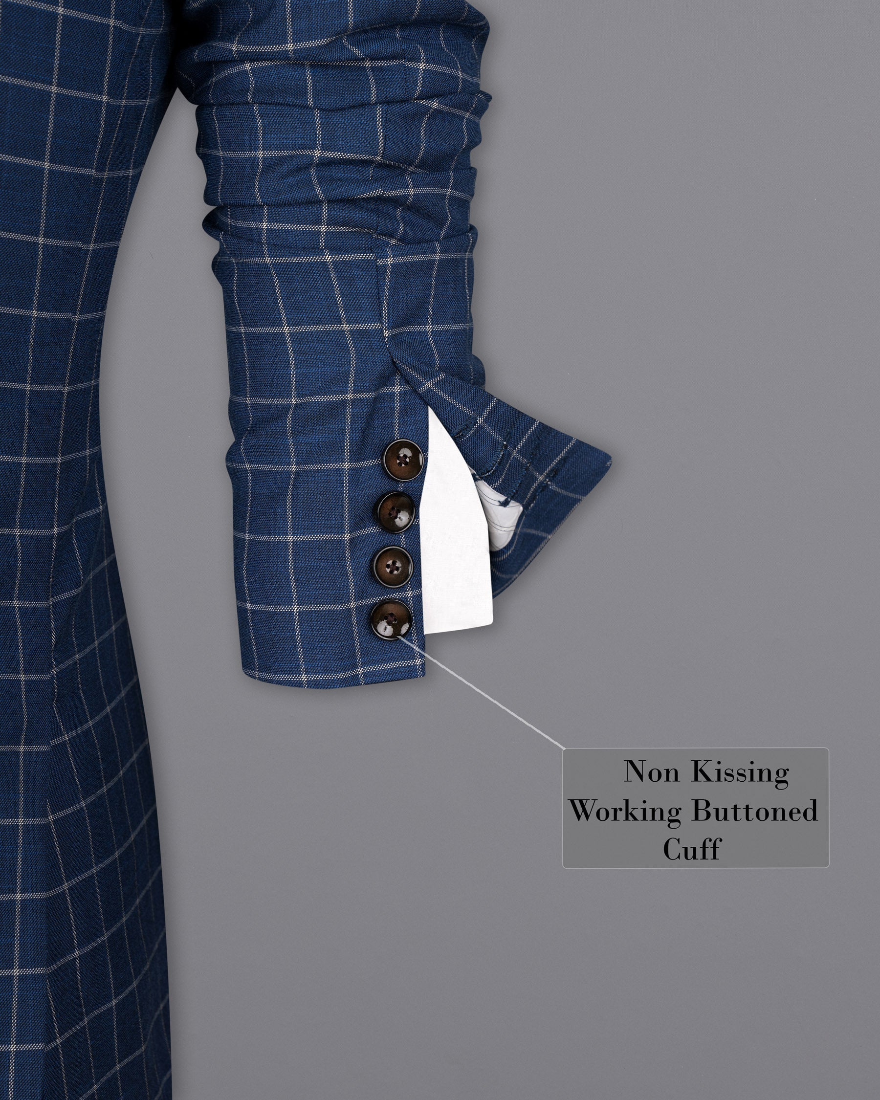 Rhino Blue Super fine Checkered Double Breasted Premium Cotton Blazer BL1622-DB-2B-36, BL1622-DB-2B-38, BL1622-DB-2B-40, BL1622-DB-2B-42, BL1622-DB-2B-44, BL1622-DB-2B-46, BL1622-DB-2B-48, BL1622-DB-2B-50, BL1622-DB-2B-52, BL1622-DB-2B-54, BL1622-DB-2B-56, BL1622-DB-2B-58, BL1622-DB-2B-60