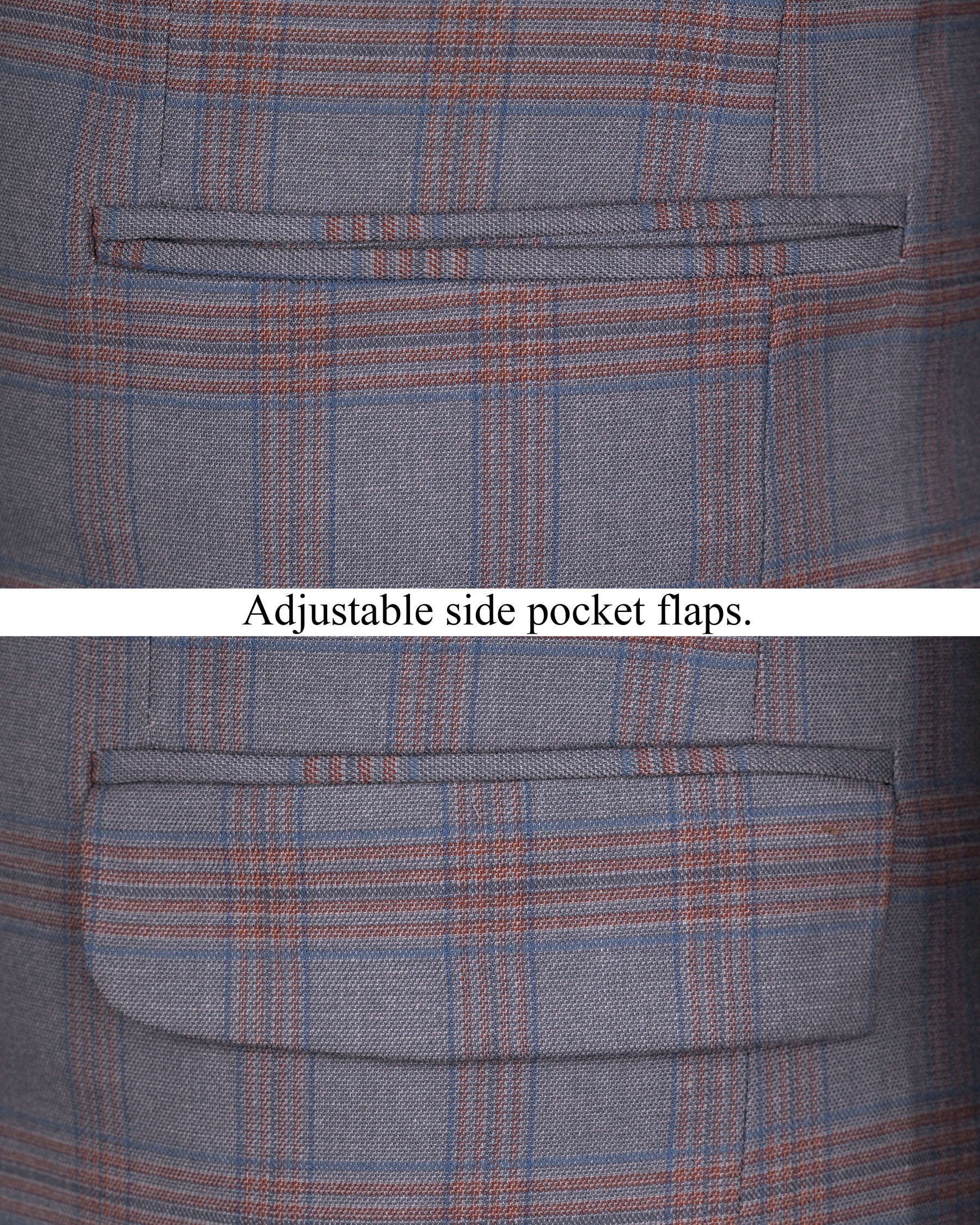 Manatee Grey Super fine Plaid Premium Cotton Blazer BL1630-SBP-36, BL1630-SBP-38, BL1630-SBP-40, BL1630-SBP-42, BL1630-SBP-44, BL1630-SBP-46, BL1630-SBP-48, BL1630-SBP-50, BL1630-SBP-52, BL1630-SBP-54, BL1630-SBP-56, BL1630-SBP-58, BL1630-SBP-60