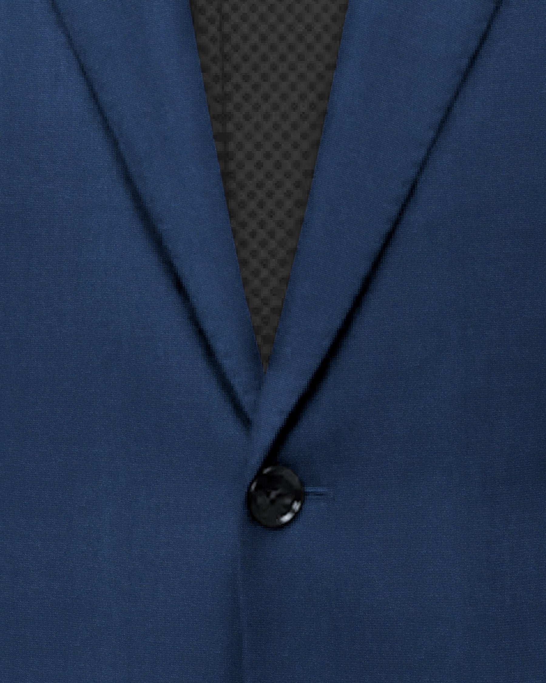 Blue Subtle Sheen Patch Pockets Performance Blazer