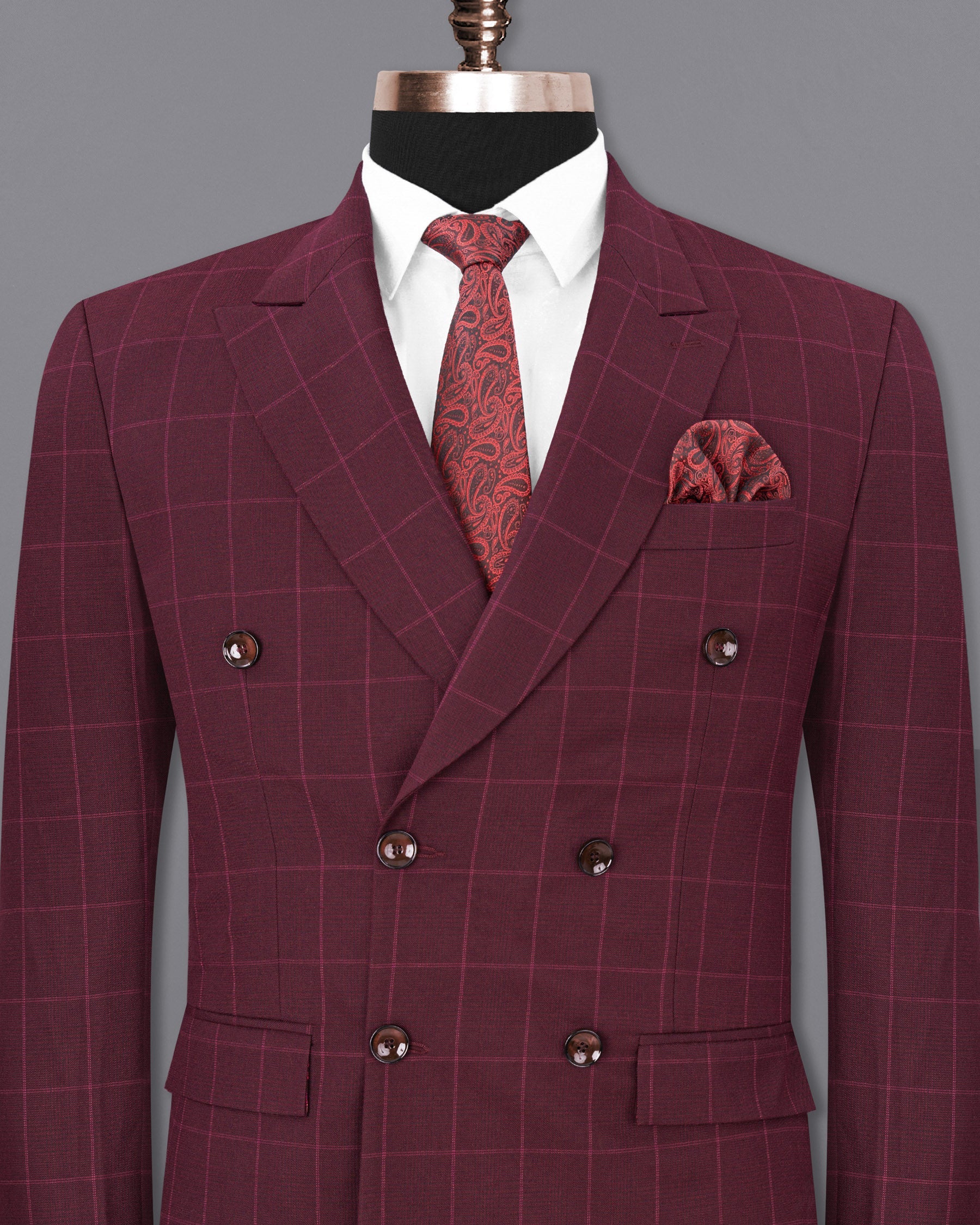 Barossa Windowpane Double Breasted  Blazer