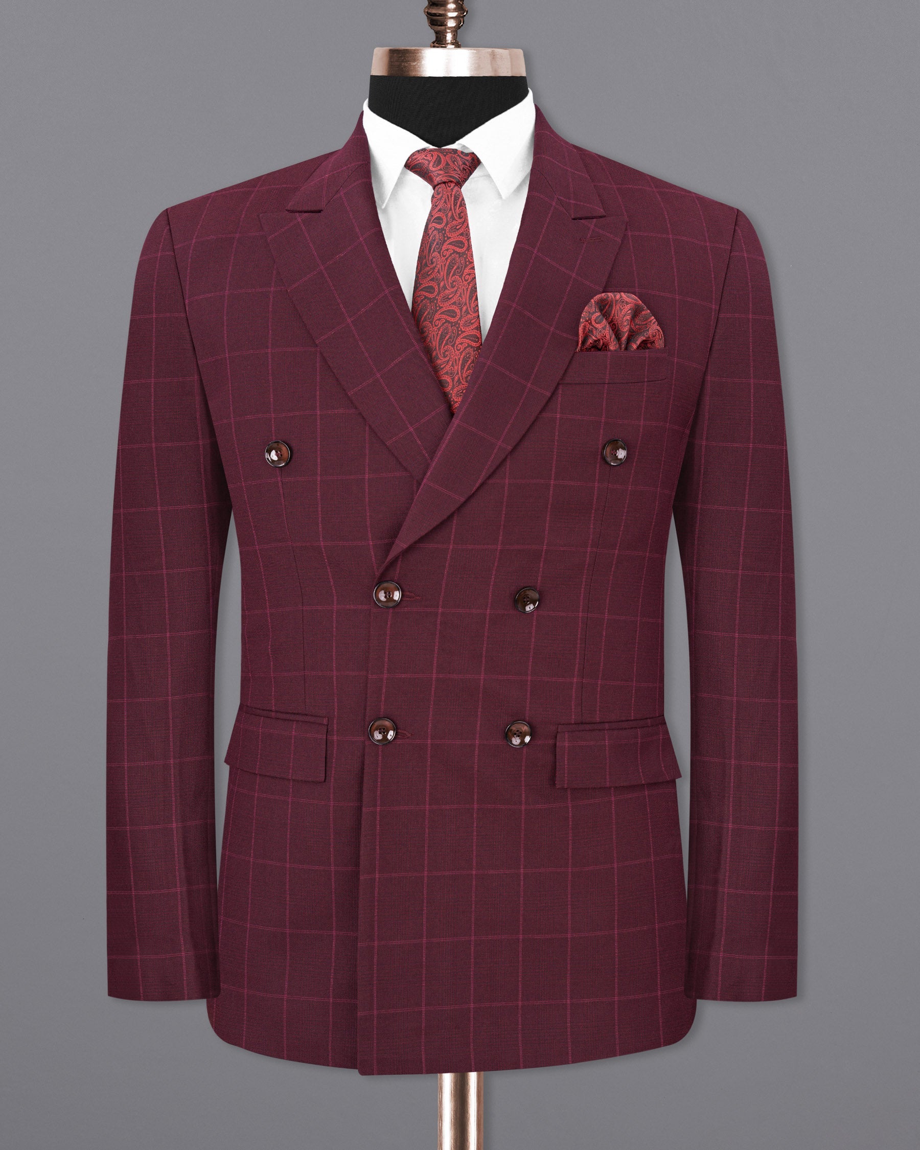 Barossa Windowpane Double Breasted  Blazer