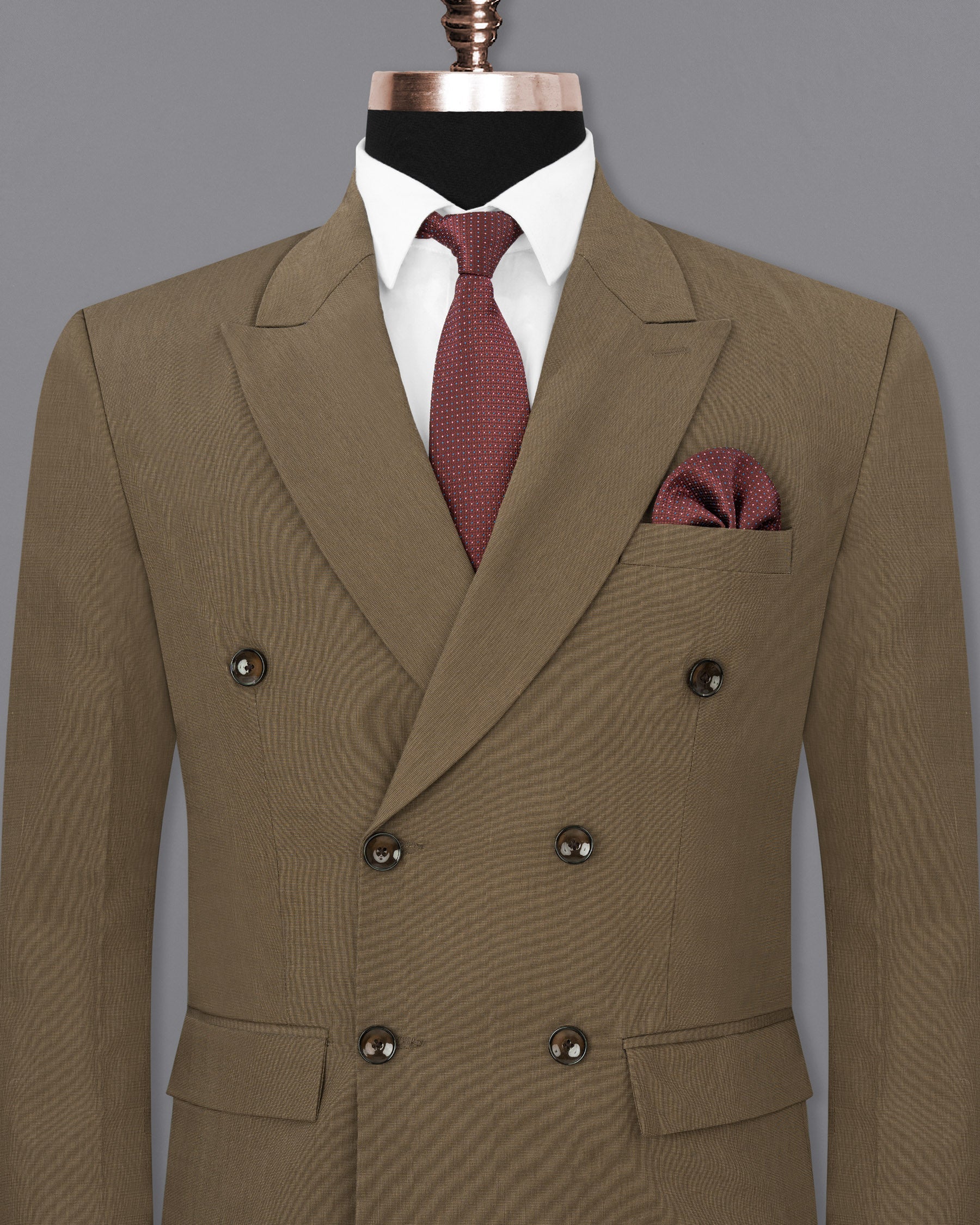 Hemlock Brown Double Breasted Premium Cotton Blazer BL1728-DB-36,BL1728-DB-38,BL1728-DB-40,BL1728-DB-42,BL1728-DB-44,BL1728-DB-46,BL1728-DB-48,BL1728-DB-50,BL1728-DB-52,BL1728-DB-54,BL1728-DB-56,BL1728-DB-58,BL1728-DB-60