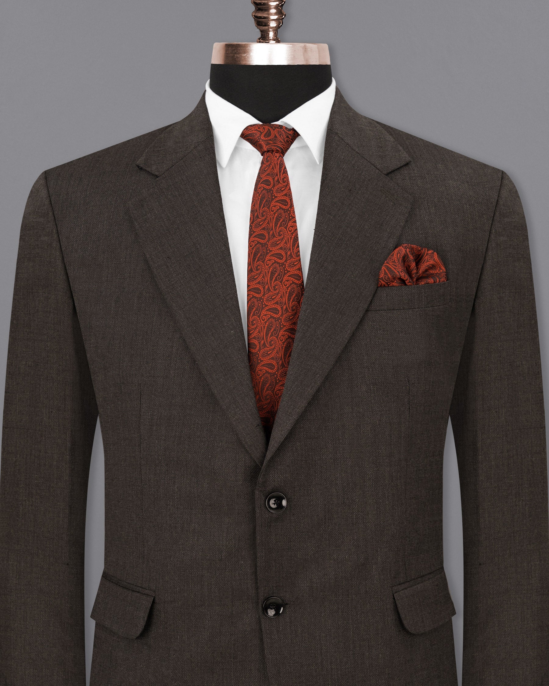 Iridium Brown Solid Blazer BL1739-SB-36,BL1739-SB-38,BL1739-SB-40,BL1739-SB-42,BL1739-SB-44,BL1739-SB-46,BL1739-SB-48,BL1739-SB-50,BL1739-SB-52,BL1739-SB-54,BL1739-SB-56,BL1739-SB-58,BL1739-SB-60