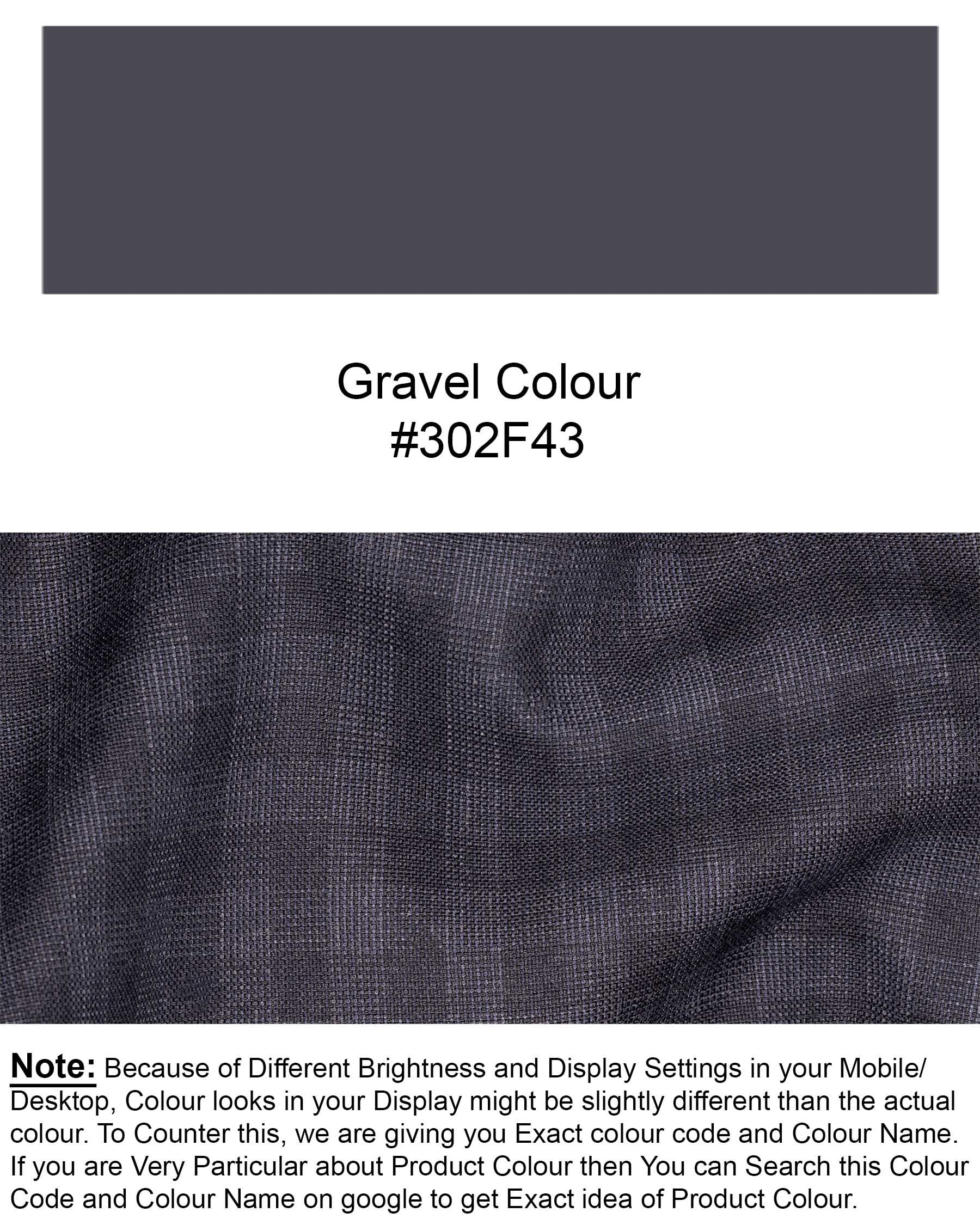 Gravel Gray Plaid Double Breasted Blazer