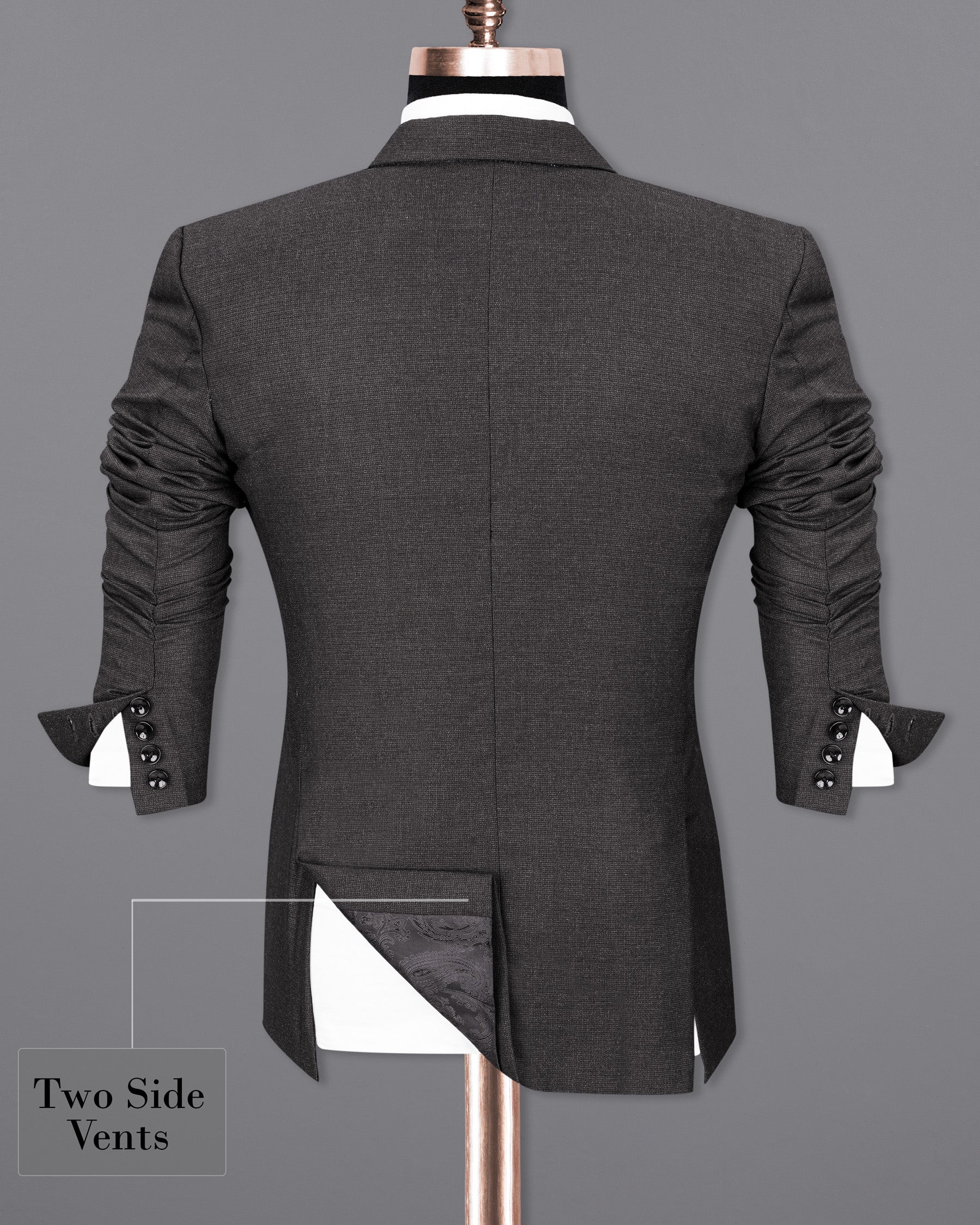 Iridium Gray Single Breasted Blazer BL1868-SB-36, BL1868-SB-38, BL1868-SB-40, BL1868-SB-42, BL1868-SB-44, BL1868-SB-46, BL1868-SB-48, BL1868-SB-50, BL1868-SB-52, BL1868-SB-54, BL1868-SB-56, BL1868-SB-58, BL1868-SB-60