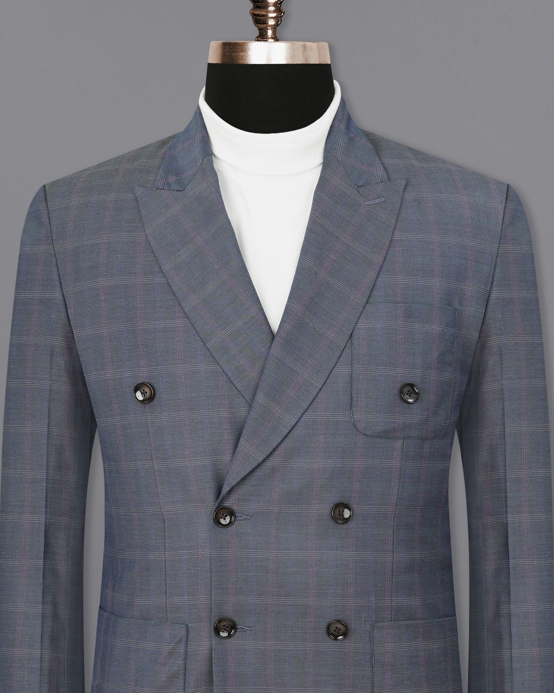 Storm Dust Plaid Double Breasted Sports Blazer BL1889-DB-PP-36,BL1889-DB-PP-38,BL1889-DB-PP-40,BL1889-DB-PP-42,BL1889-DB-PP-44,BL1889-DB-PP-46,BL1889-DB-PP-48,BL1889-DB-PP-50,BL1889-DB-PP-52,BL1889-DB-PP-54,BL1889-DB-PP-56,BL1889-DB-PP-58,BL1889-DB-PP-60