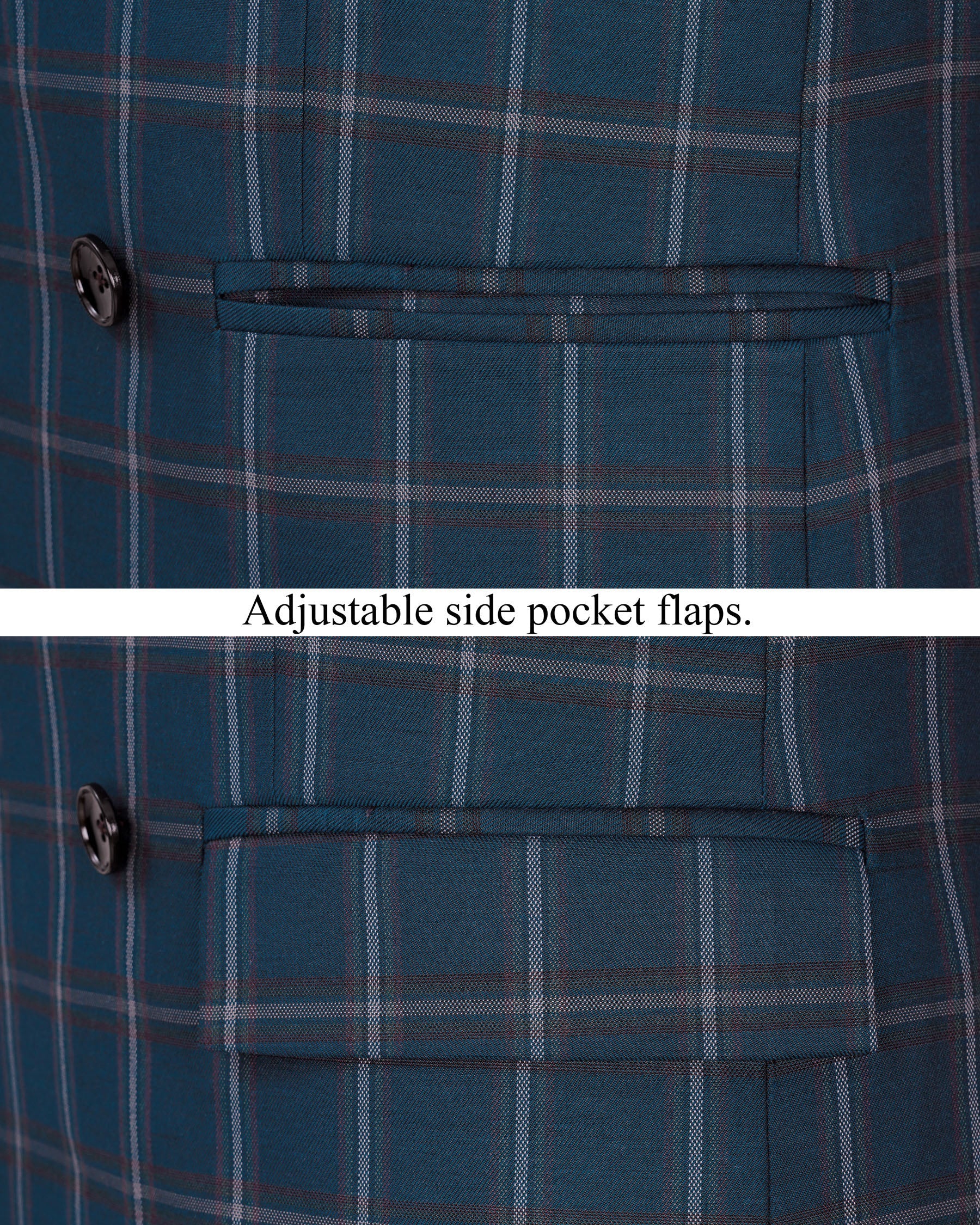 Zodiac Blue Plaid Double Breasted Blazer BL1912-DB-36,BL1912-DB-38,BL1912-DB-40,BL1912-DB-42,BL1912-DB-44,BL1912-DB-46,BL1912-DB-48,BL1912-DB-50,BL1912-DB-52,BL1912-DB-54,BL1912-DB-56,BL1912-DB-58,BL1912-DB-60