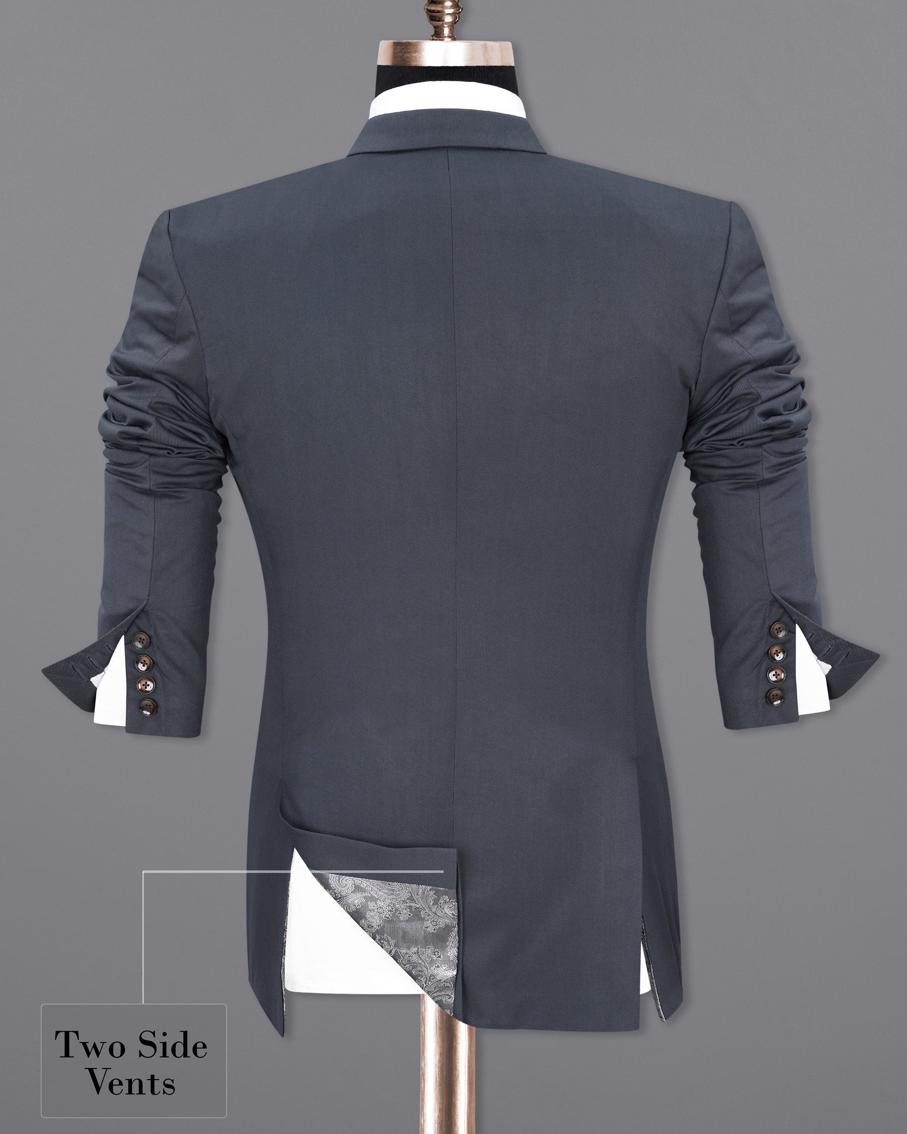 Iridium Grey Double Breasted Blazer BL1913-DB-36,BL1913-DB-38,BL1913-DB-40,BL1913-DB-42,BL1913-DB-44,BL1913-DB-46,BL1913-DB-48,BL1913-DB-50,BL1913-DB-52,BL1913-DB-54,BL1913-DB-56,BL1913-DB-58,BL1913-DB-60