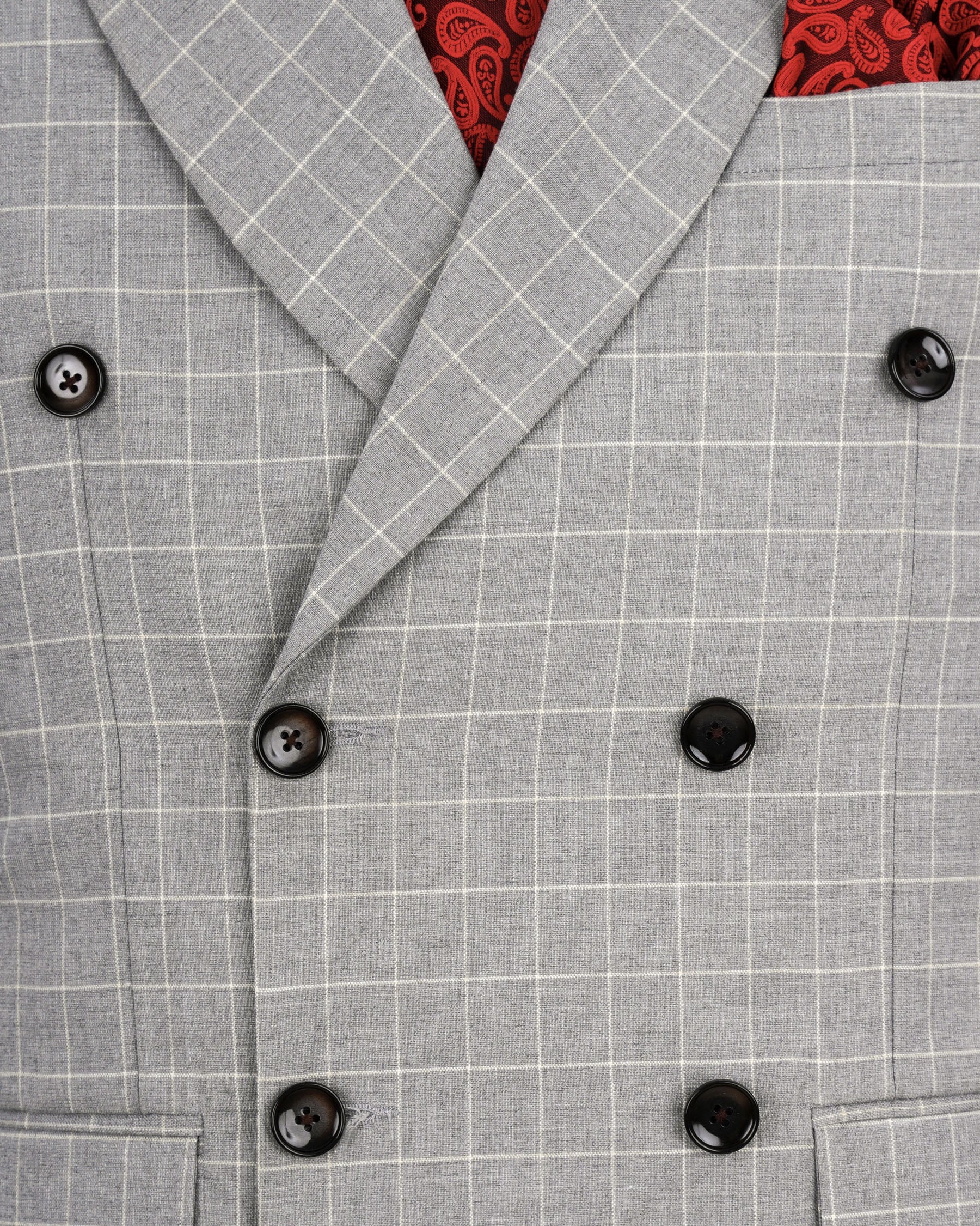 Hurricane Gray Windowpane Double Breasted Blazer BL1924-DB-36,BL1924-DB-38,BL1924-DB-40,BL1924-DB-42,BL1924-DB-44,BL1924-DB-46,BL1924-DB-48,BL1924-DB-50,BL1924-DB-52,BL1924-DB-54,BL1924-DB-56,BL1924-DB-58,BL1924-DB-60 