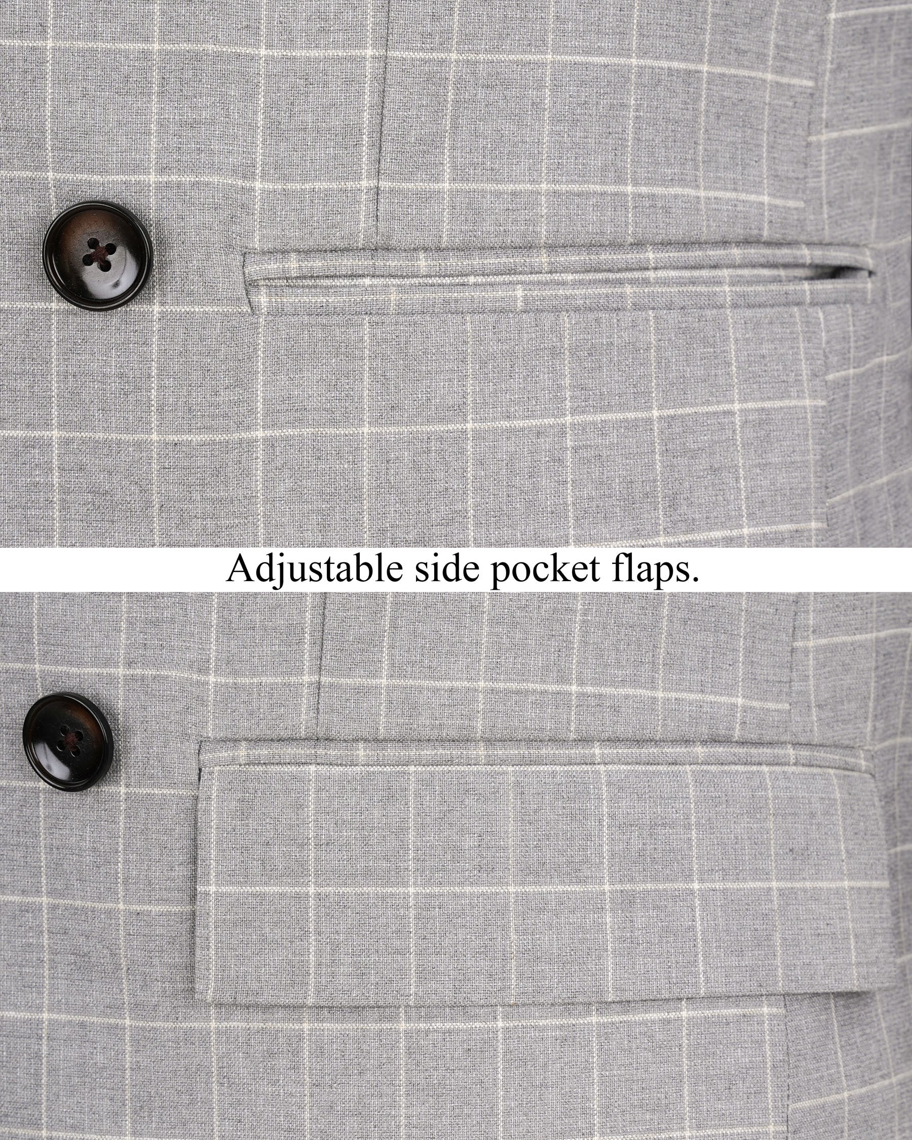 Hurricane Gray Windowpane Double Breasted Blazer BL1924-DB-36,BL1924-DB-38,BL1924-DB-40,BL1924-DB-42,BL1924-DB-44,BL1924-DB-46,BL1924-DB-48,BL1924-DB-50,BL1924-DB-52,BL1924-DB-54,BL1924-DB-56,BL1924-DB-58,BL1924-DB-60 