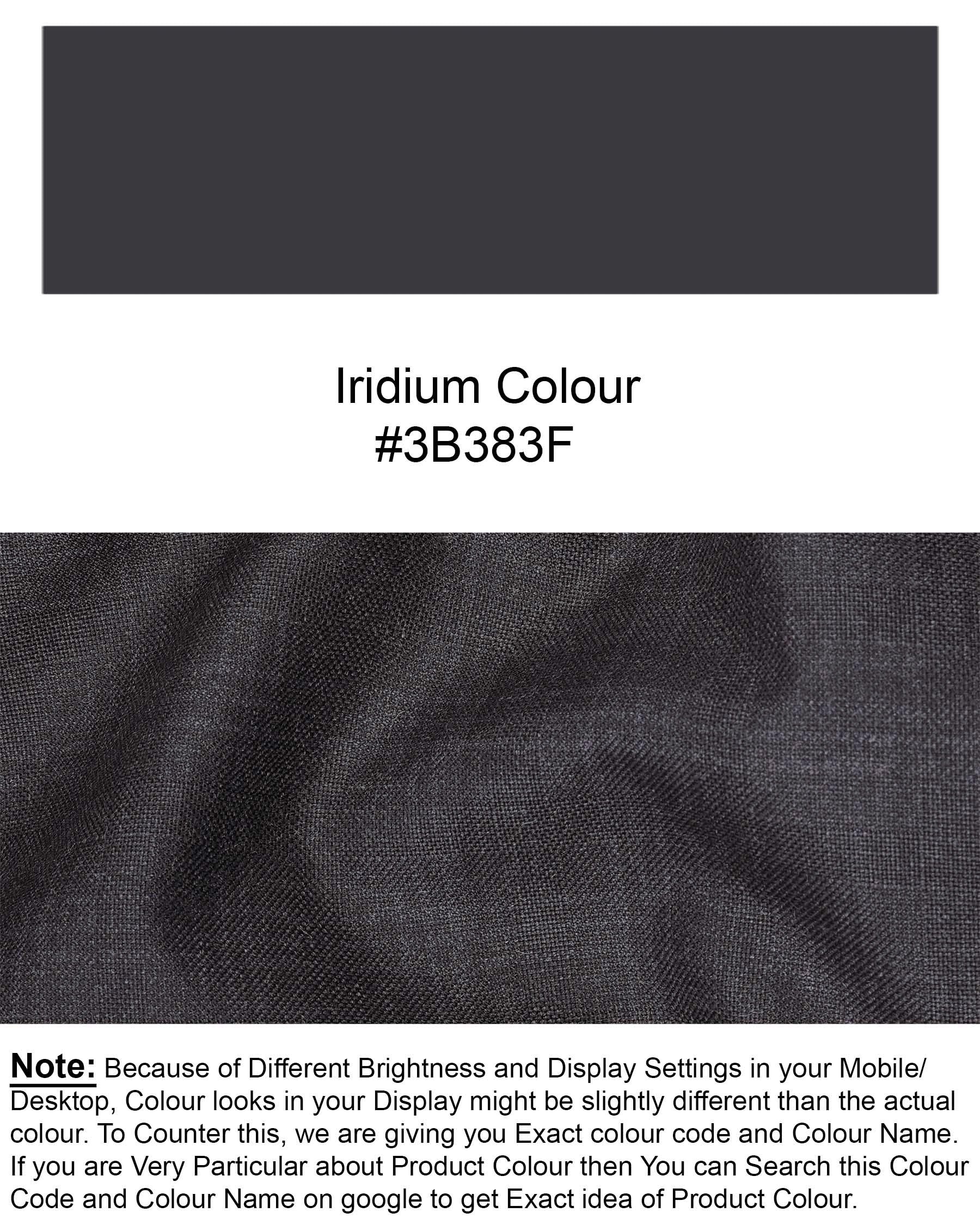 Iridium Gray Subtle Plaid Single Breasted Blazer BL1932-SB-36,BL1932-SB-38,BL1932-SB-40,BL1932-SB-42,BL1932-SB-44,BL1932-SB-46,BL1932-SB-48,BL1932-SB-50,BL1932-SB-52,BL1932-SB-54,BL1932-SB-56,BL1932-SB-58,BL1932-SB-60