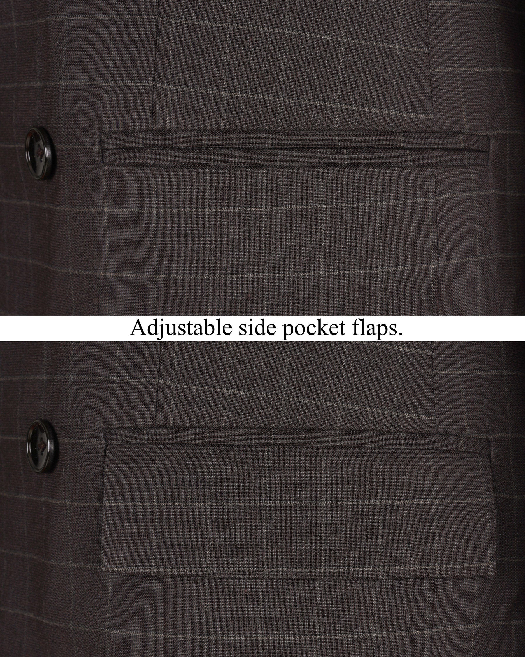 Thunder Brown windowpane Double Breasted Blazer BL1935-DB-36,BL1935-DB-38,BL1935-DB-40,BL1935-DB-42,BL1935-DB-44,BL1935-DB-46,BL1935-DB-48,BL1935-DB-50,BL1935-DB-52,BL1935-DB-54,BL1935-DB-56,BL1935-DB-58,BL1935-DB-60