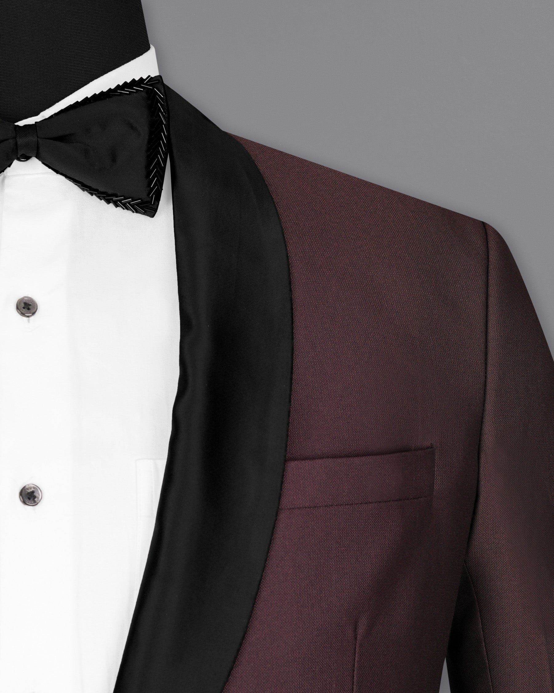 Bistre Wine Tuxedo Blazer BL1937-BKL-36,BL1937-BKL-38,BL1937-BKL-40,BL1937-BKL-42,BL1937-BKL-44,BL1937-BKL-46,BL1937-BKL-48,BL1937-BKL-50,BL1937-BKL-52,BL1937-BKL-54,BL1937-BKL-56,BL1937-BKL-58,BL1937-BKL-60