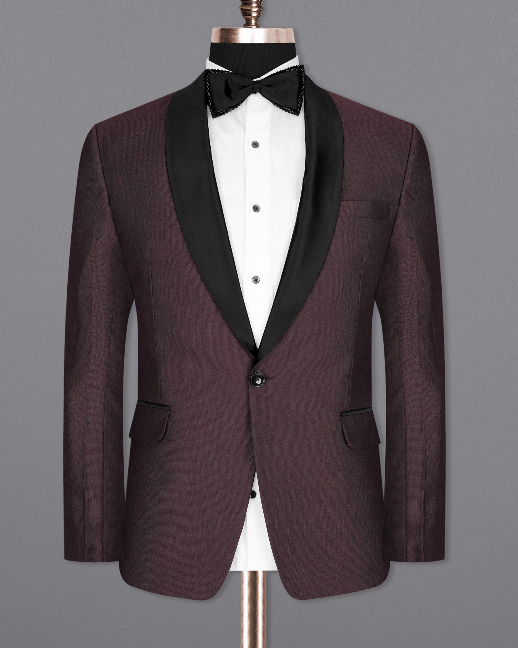 Bistre Wine Tuxedo Blazer BL1937-BKL-36,BL1937-BKL-38,BL1937-BKL-40,BL1937-BKL-42,BL1937-BKL-44,BL1937-BKL-46,BL1937-BKL-48,BL1937-BKL-50,BL1937-BKL-52,BL1937-BKL-54,BL1937-BKL-56,BL1937-BKL-58,BL1937-BKL-60