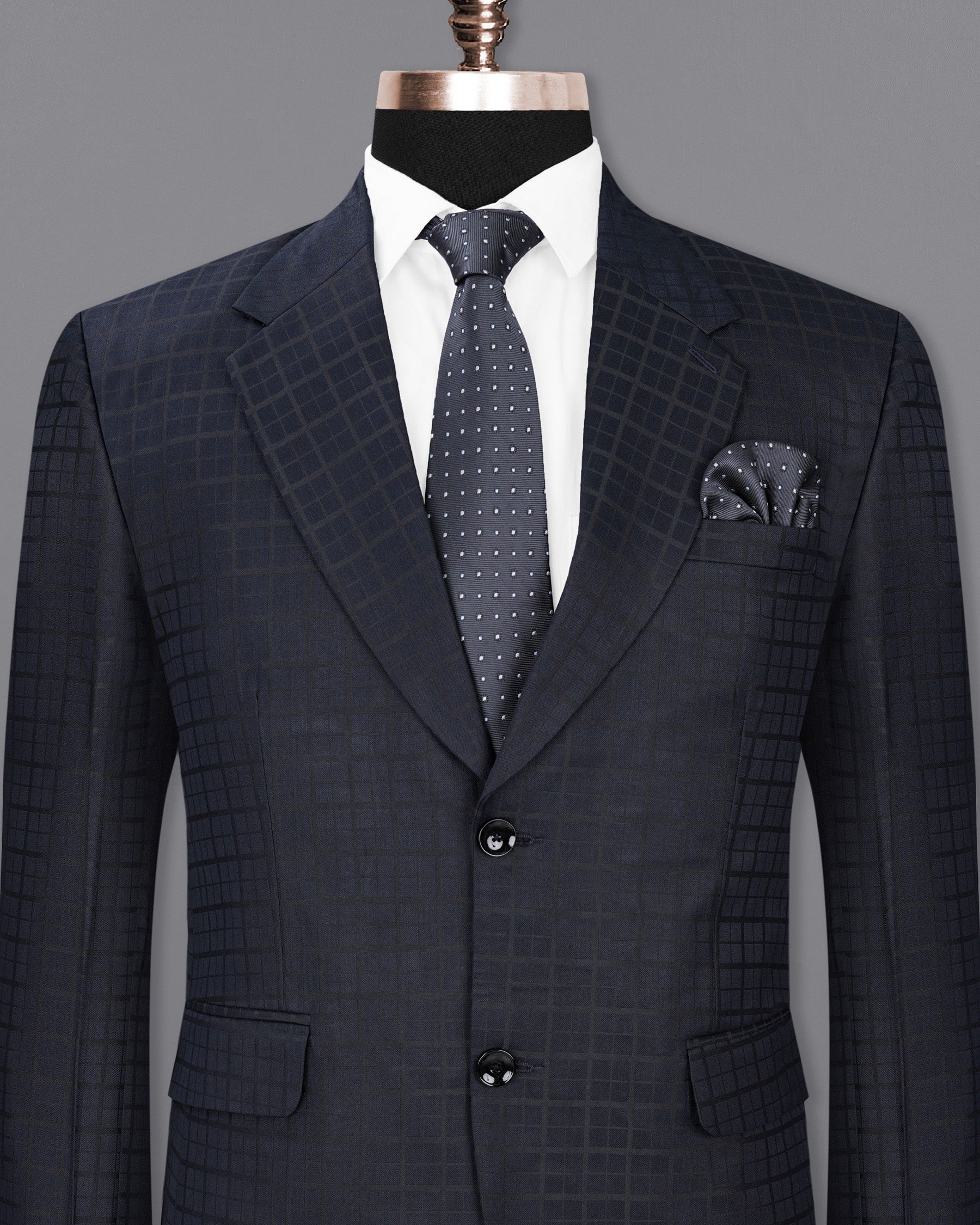 Bleached Cedar Navy Blue subtle Plaid Single Breasted Blazer BL1938-SB-36,BL1938-SB-38,BL1938-SB-40,BL1938-SB-42,BL1938-SB-44,BL1938-SB-46,BL1938-SB-48,BL1938-SB-50,BL1938-SB-52,BL1938-SB-54,BL1938-SB-56,BL1938-SB-58,BL1938-SB-60