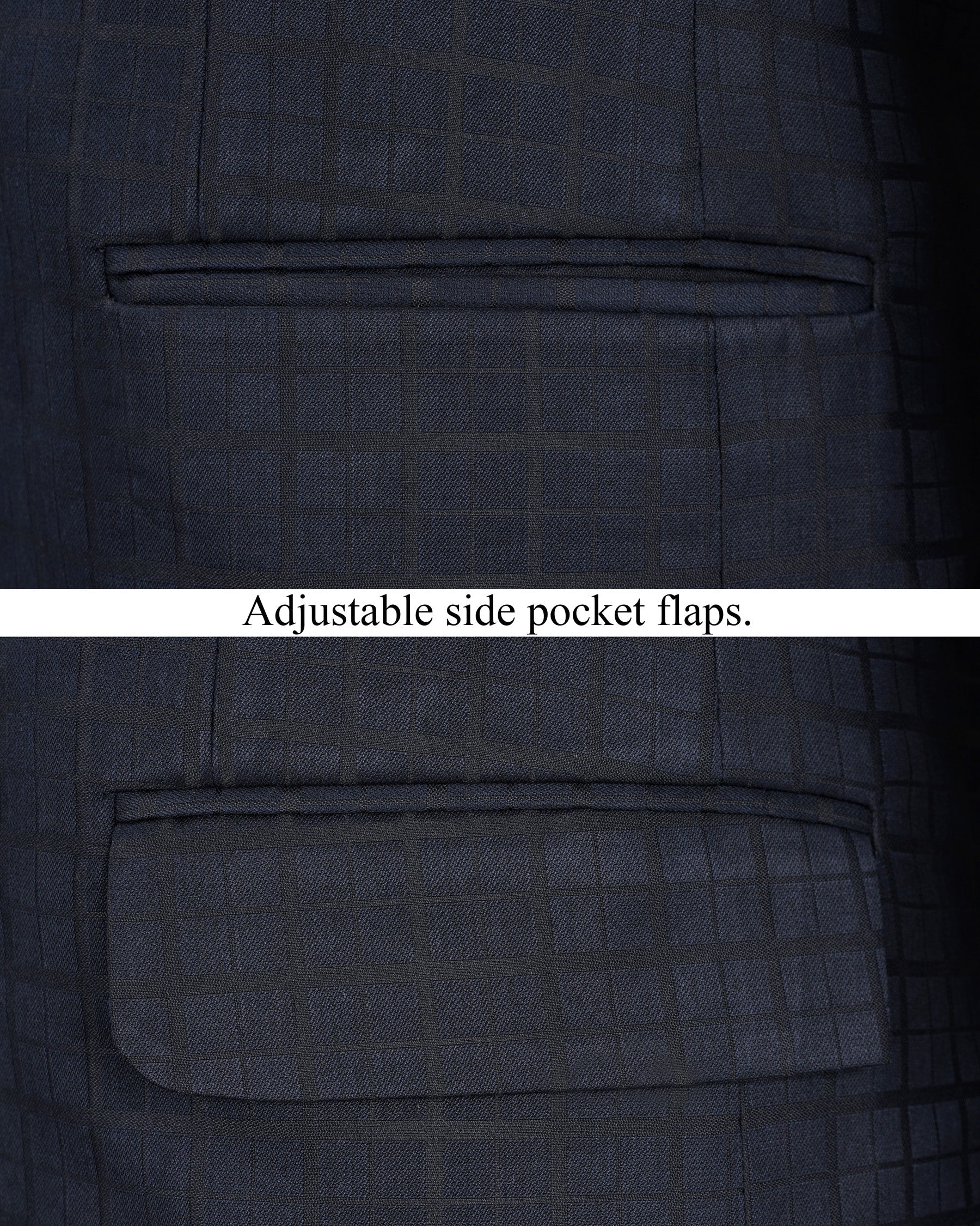 Bleached Cedar Navy Blue subtle Plaid Single Breasted Blazer BL1938-SB-36,BL1938-SB-38,BL1938-SB-40,BL1938-SB-42,BL1938-SB-44,BL1938-SB-46,BL1938-SB-48,BL1938-SB-50,BL1938-SB-52,BL1938-SB-54,BL1938-SB-56,BL1938-SB-58,BL1938-SB-60