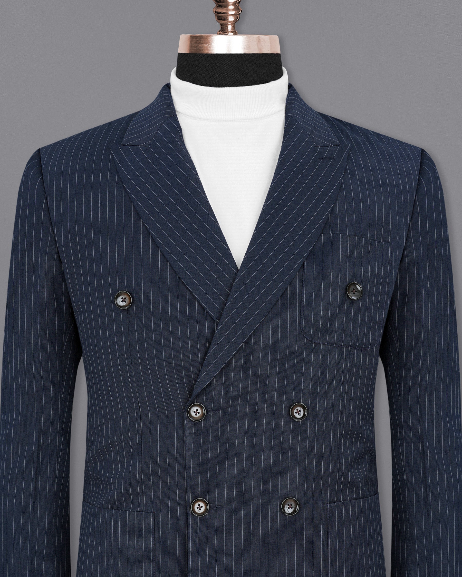 Midnight Mirage Navy Blue Striped Double-Breasted Blazer BL1944-DB-PP-36,BL1944-DB-PP-38,BL1944-DB-PP-40,BL1944-DB-PP-42,BL1944-DB-PP-44,BL1944-DB-PP-46,BL1944-DB-PP-48,BL1944-DB-PP-50,BL1944-DB-PP-52,BL1944-DB-PP-54,BL1944-DB-PP-56,BL1944-DB-PP-58,BL1944-DB-PP-60