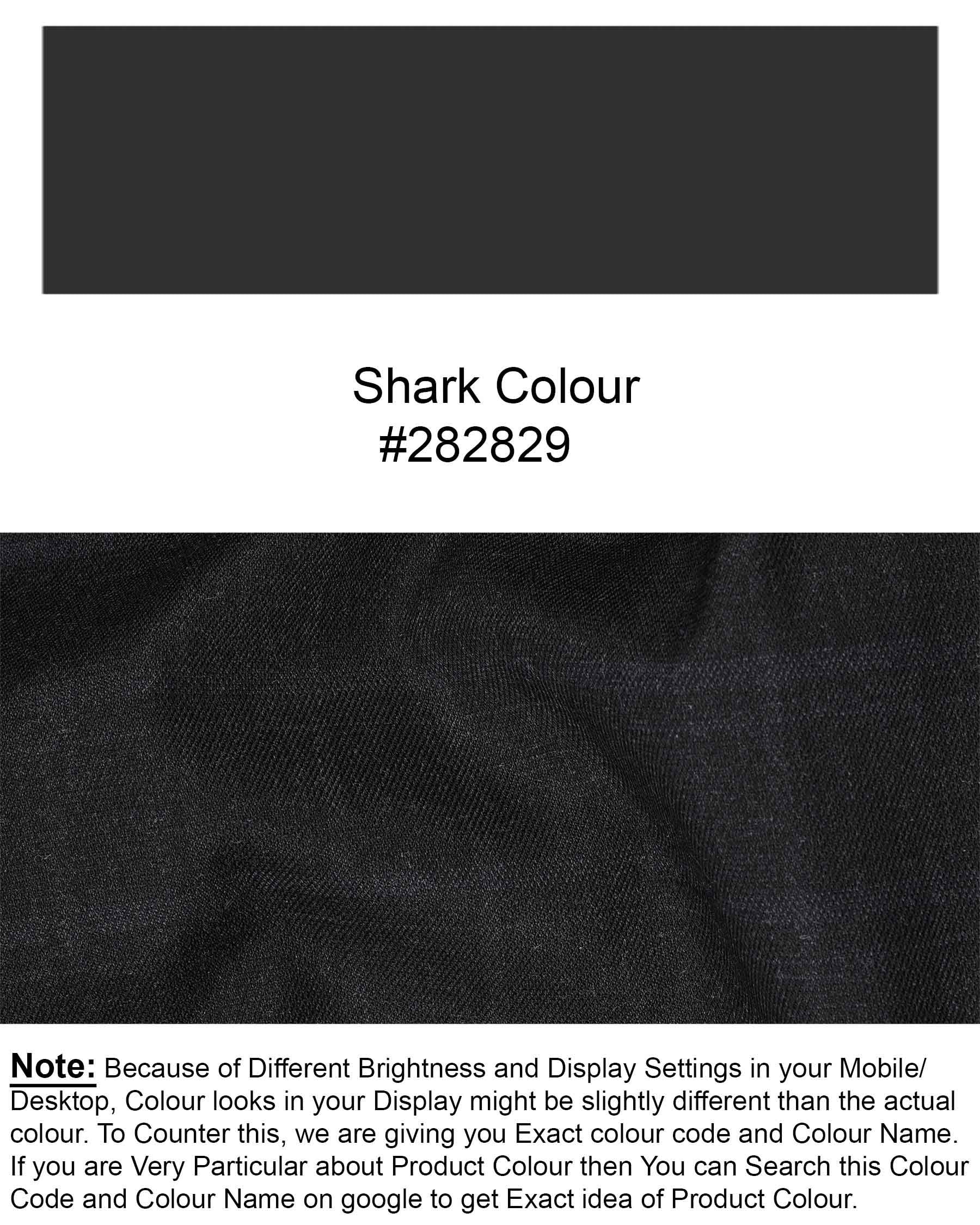 Shark Gray Plaid Cross-Buttoned Bandhgala Blazer BL1946-CBG-36,BL1946-CBG-38,BL1946-CBG-40,BL1946-CBG-42,BL1946-CBG-44,BL1946-CBG-46,BL1946-CBG-48,BL1946-CBG-50,BL1946-CBG-52,BL1946-CBG-54,BL1946-CBG-56,BL1946-CBG-58,BL1946-CBG-60