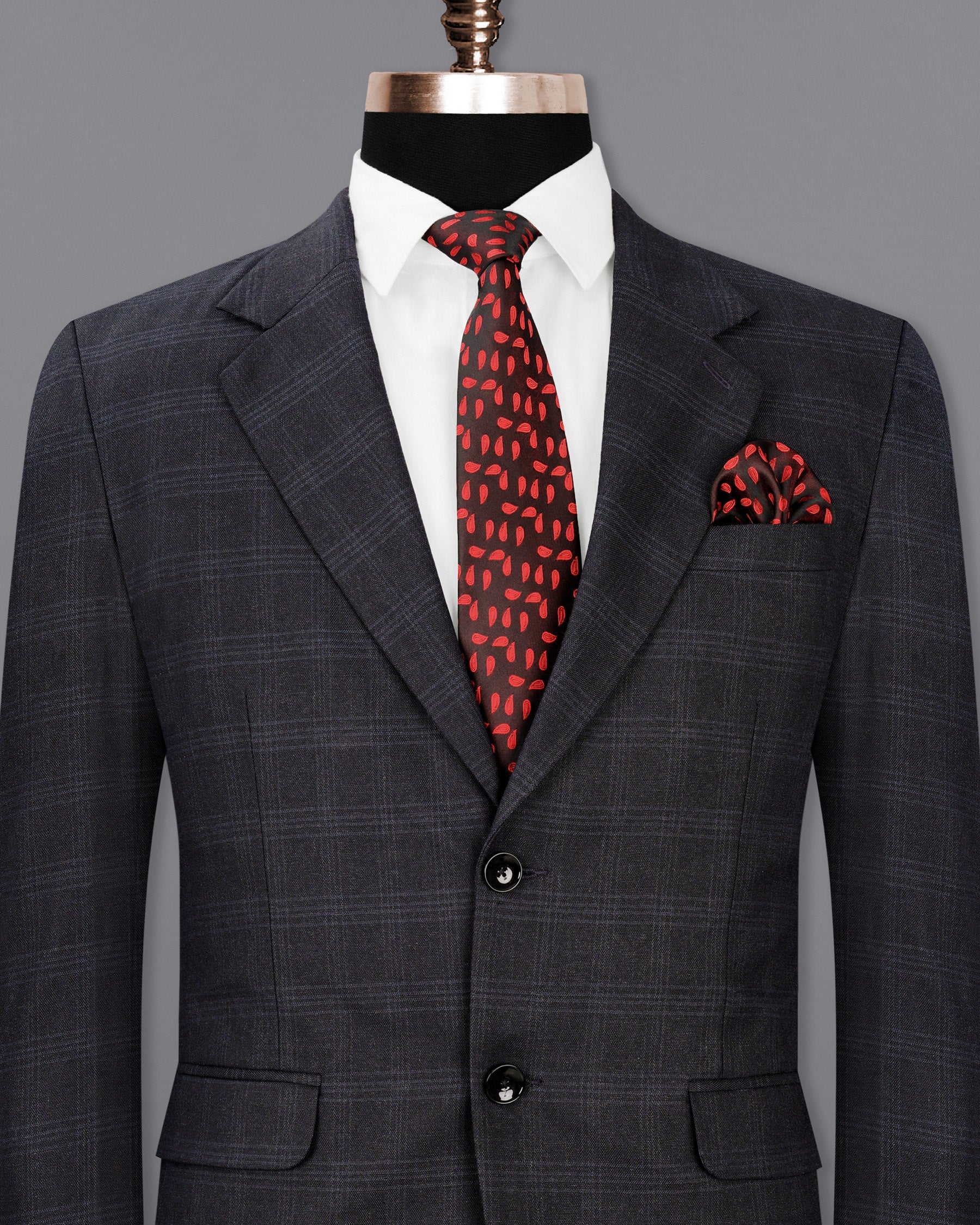 Mirage Gray windowpane Single Breasted Blazer BL1951-SB-36, BL1951-SB-38, BL1951-SB-40, BL1951-SB-42, BL1951-SB-44, BL1951-SB-46, BL1951-SB-48, BL1951-SB-50, BL1951-SB-52, BL1951-SB-54, BL1951-SB-56, BL1951-SB-58, BL1951-SB-60 