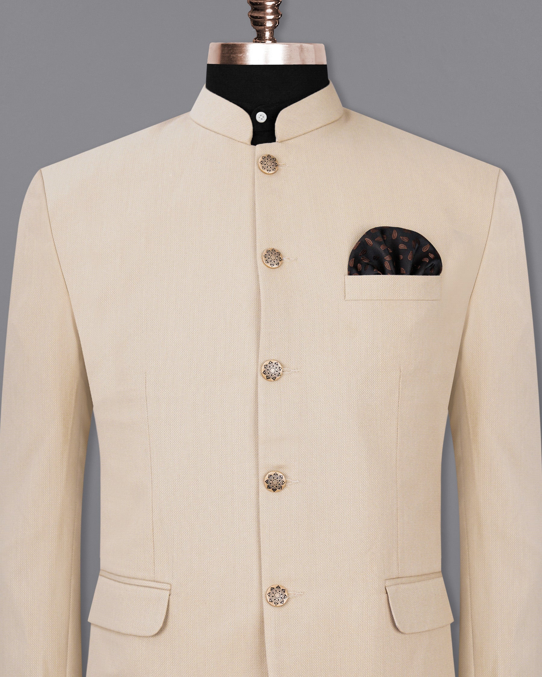 Sisal Beinge Bandhgala Blazer BL1958-BG-36, BL1958-BG-38, BL1958-BG-40, BL1958-BG-42, BL1958-BG-44, BL1958-BG-46, BL1958-BG-48, BL1958-BG-50, BL1958-BG-52, BL1958-BG-54, BL1958-BG-56, BL1958-BG-58, BL1958-BG-60