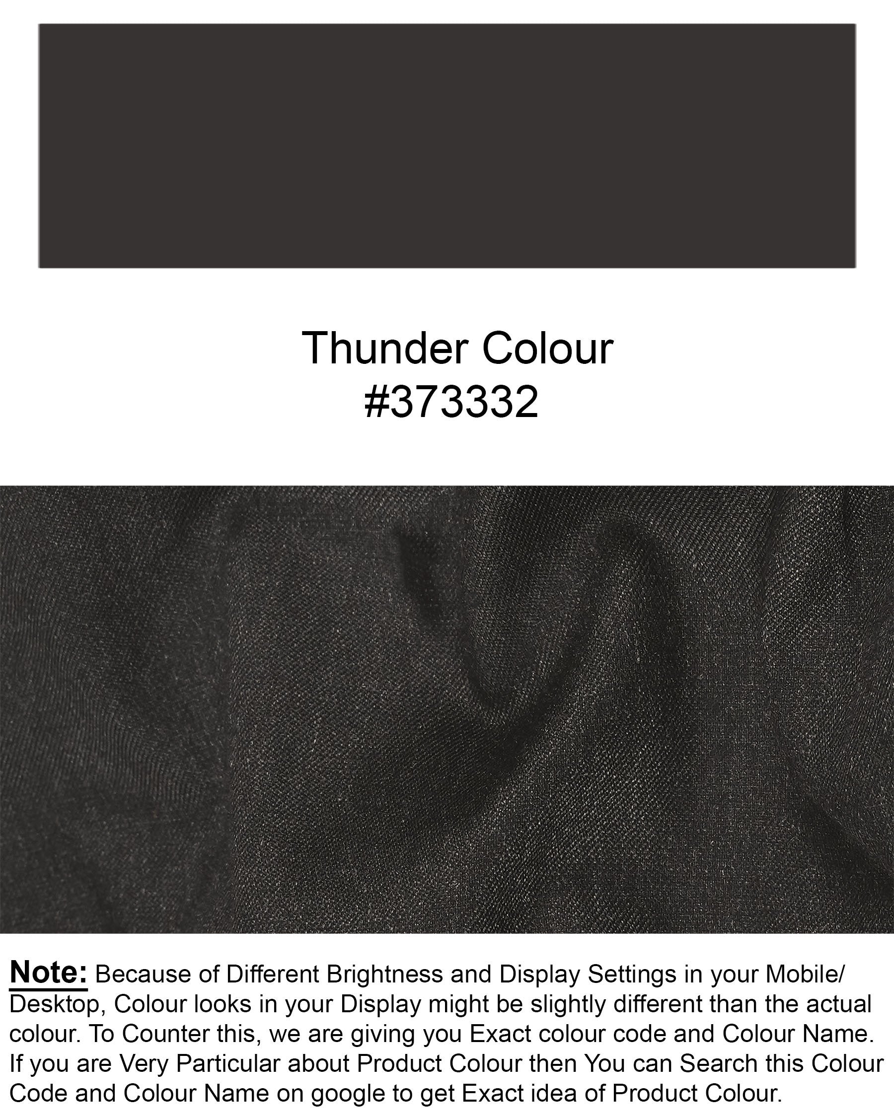 Thunder Gray Cross Buttoned Bandhgala Blazer BL1960-CBG-36, BL1960-CBG-38, BL1960-CBG-40, BL1960-CBG-42, BL1960-CBG-44, BL1960-CBG-46, BL1960-CBG-48, BL1960-CBG-50, BL1960-CBG-52, BL1960-CBG-54, BL1960-CBG-56, BL1960-CBG-58, BL1960-CBG-60