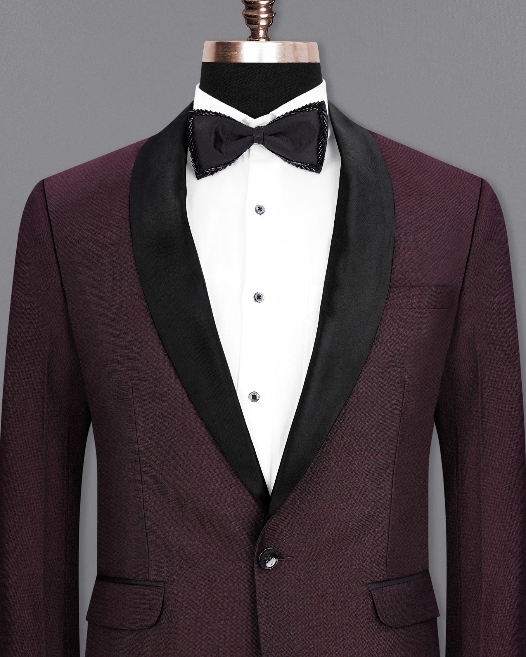 Havana Wine With  Black Lapel Tuxedo Blazer BL1975-BKL-36,  BL1975-BKL-38,  BL1975-BKL-40,  BL1975-BKL-42,  BL1975-BKL-44,  BL1975-BKL-46,  BL1975-BKL-48,  BL1975-BKL-50,  BL1975-BKL-52,  BL1975-BKL-54,  BL1975-BKL-56,  BL1975-BKL-58,  BL1975-BKL-60