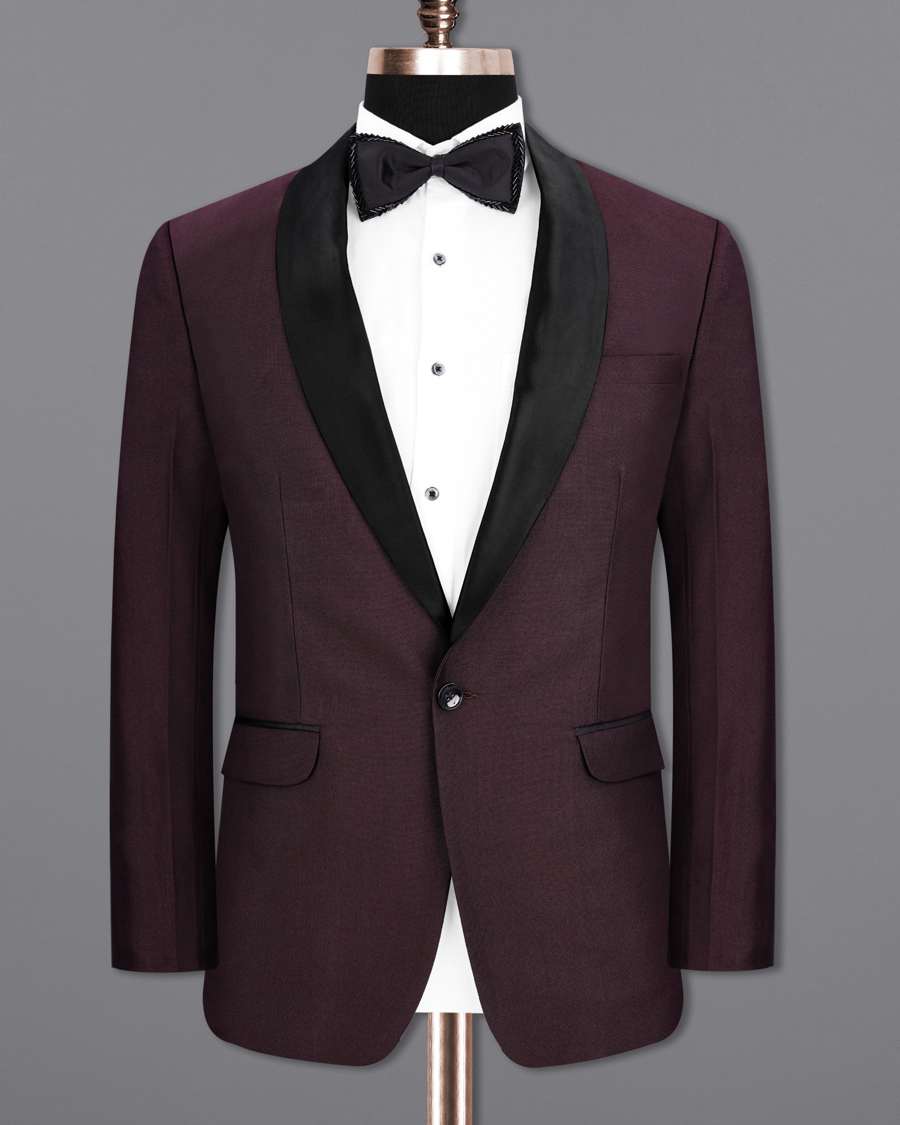 Havana Wine With  Black Lapel Tuxedo Blazer BL1975-BKL-36,  BL1975-BKL-38,  BL1975-BKL-40,  BL1975-BKL-42,  BL1975-BKL-44,  BL1975-BKL-46,  BL1975-BKL-48,  BL1975-BKL-50,  BL1975-BKL-52,  BL1975-BKL-54,  BL1975-BKL-56,  BL1975-BKL-58,  BL1975-BKL-60