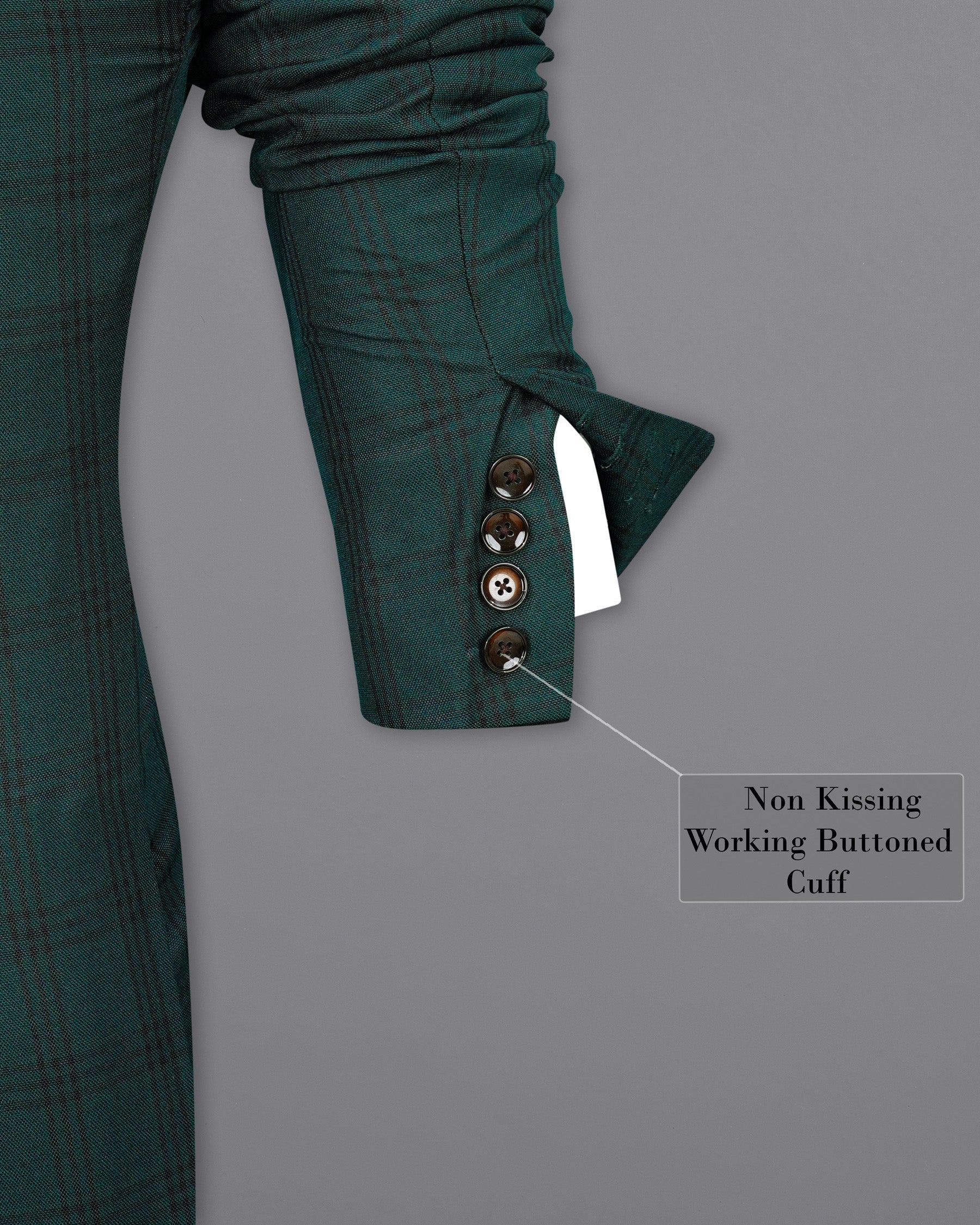 Timber Dark Green With Black Plaid Double Breasted Blazer BL1996-DB-36, BL1996-DB-38, BL1996-DB-40, BL1996-DB-42, BL1996-DB-44, BL1996-DB-46, BL1996-DB-48, BL1996-DB-50, BL1996-DB-52, BL1996-DB-54, BL1996-DB-56, BL1996-DB-58, BL1996-DB-60