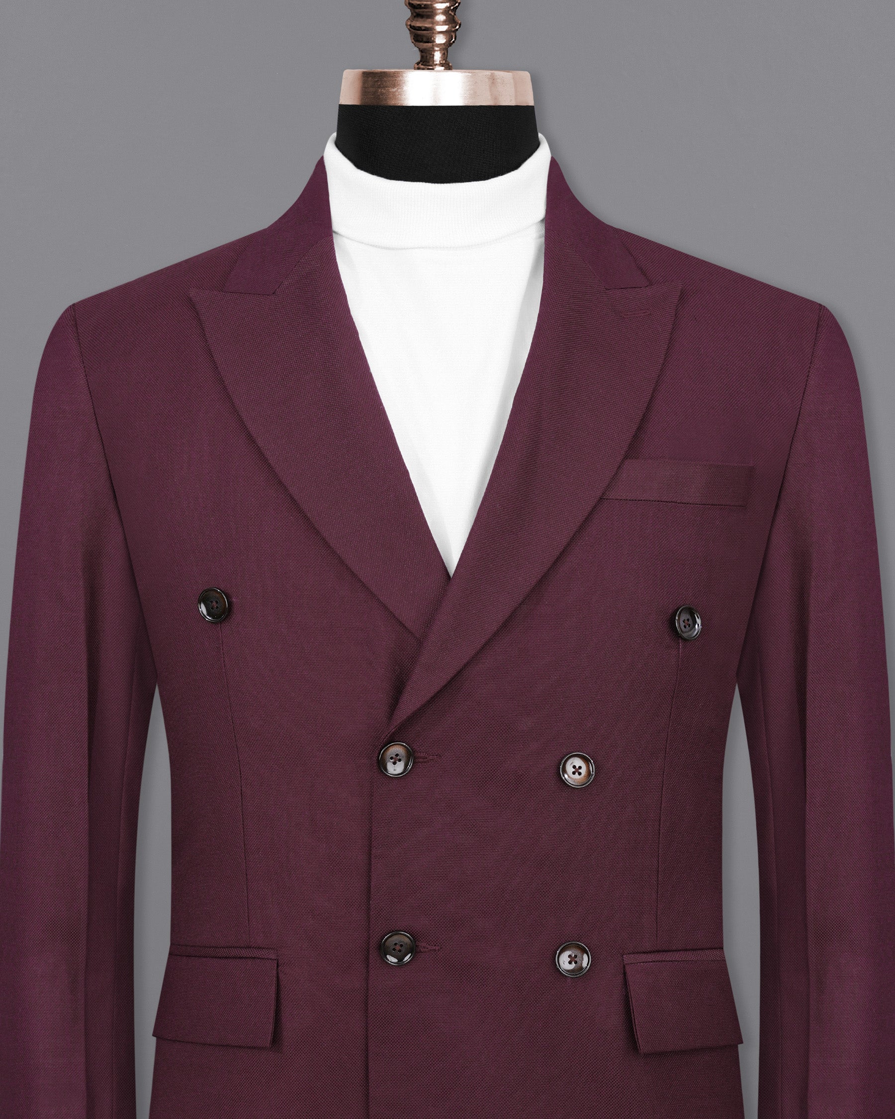 Cocoa Bean Maroon Double Breasted Blazer BL1998-DB-36, BL1998-DB-38, BL1998-DB-40, BL1998-DB-42, BL1998-DB-44, BL1998-DB-46, BL1998-DB-48, BL1998-DB-50, BL1998-DB-52, BL1998-DB-54, BL1998-DB-56, BL1998-DB-58, BL1998-DB-60