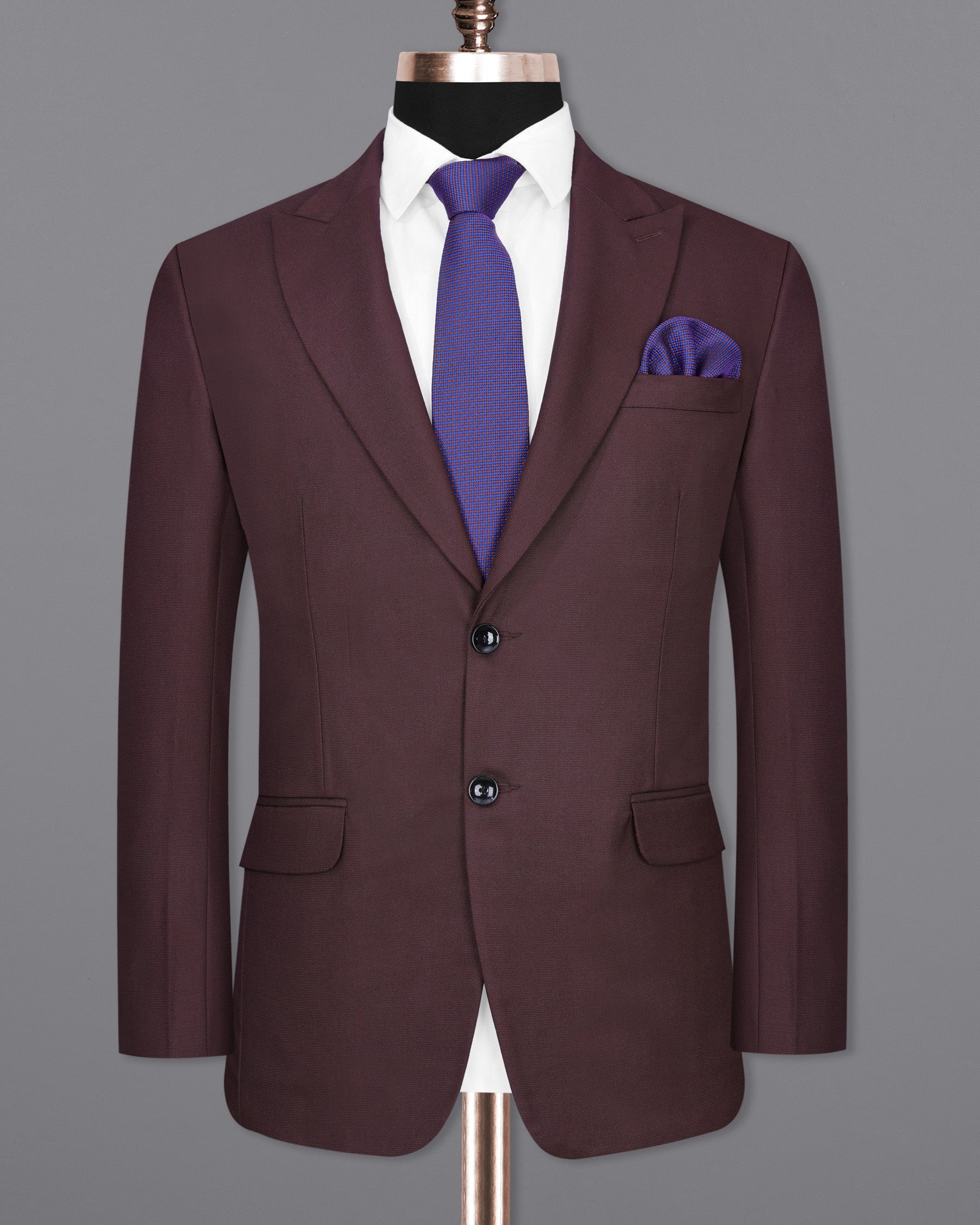 Taupe Maroon Single Breasted Blazer BL2008-SBP-36, BL2008-SBP-38, BL2008-SBP-40, BL2008-SBP-42, BL2008-SBP-44, BL2008-SBP-46, BL2008-SBP-48, BL2008-SBP-50, BL2008-SBP-52, BL2008-SBP-54, BL2008-SBP-56, BL2008-SBP-58, BL2008-SBP-60