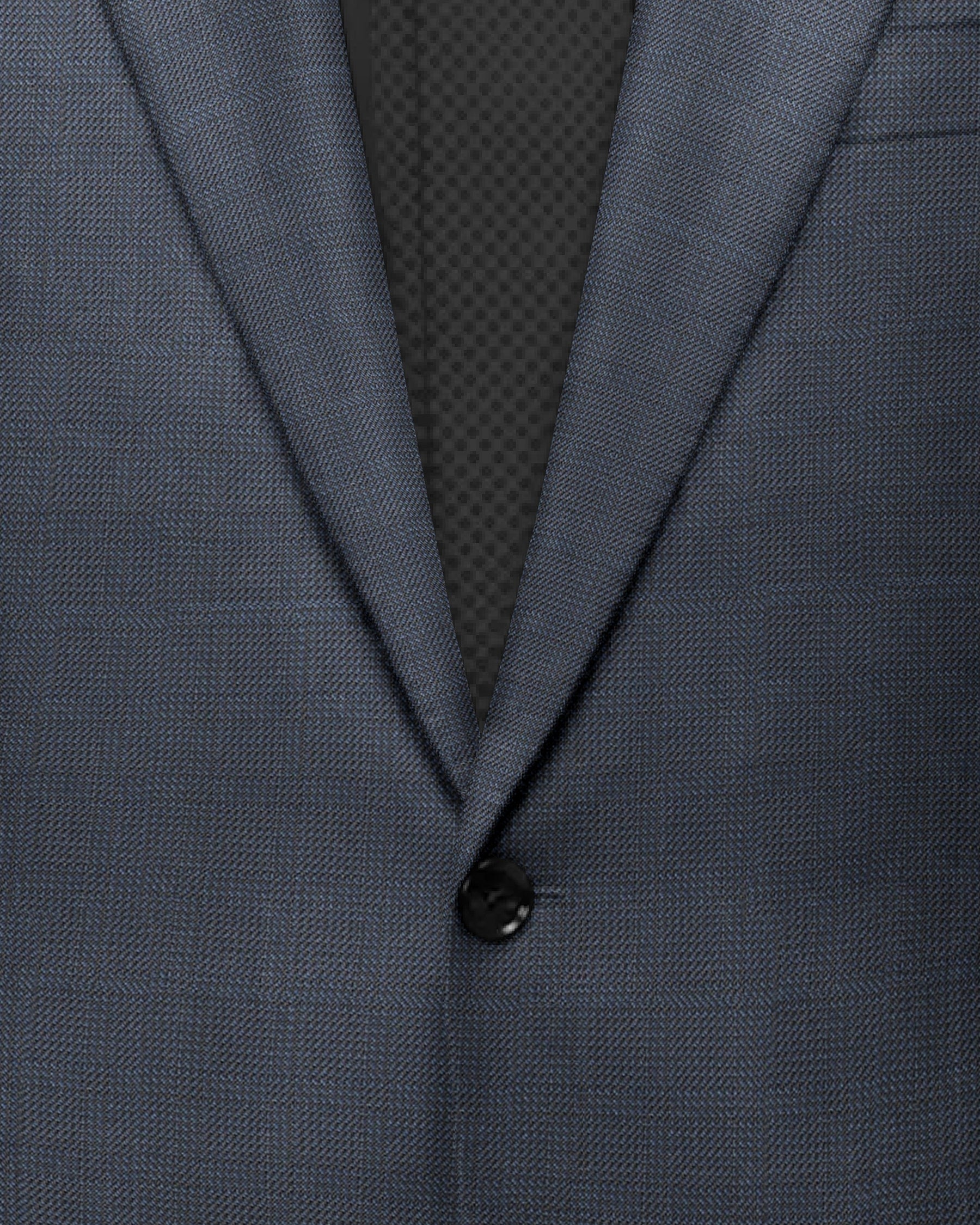 Steel Blue Subtle Checked Blazer