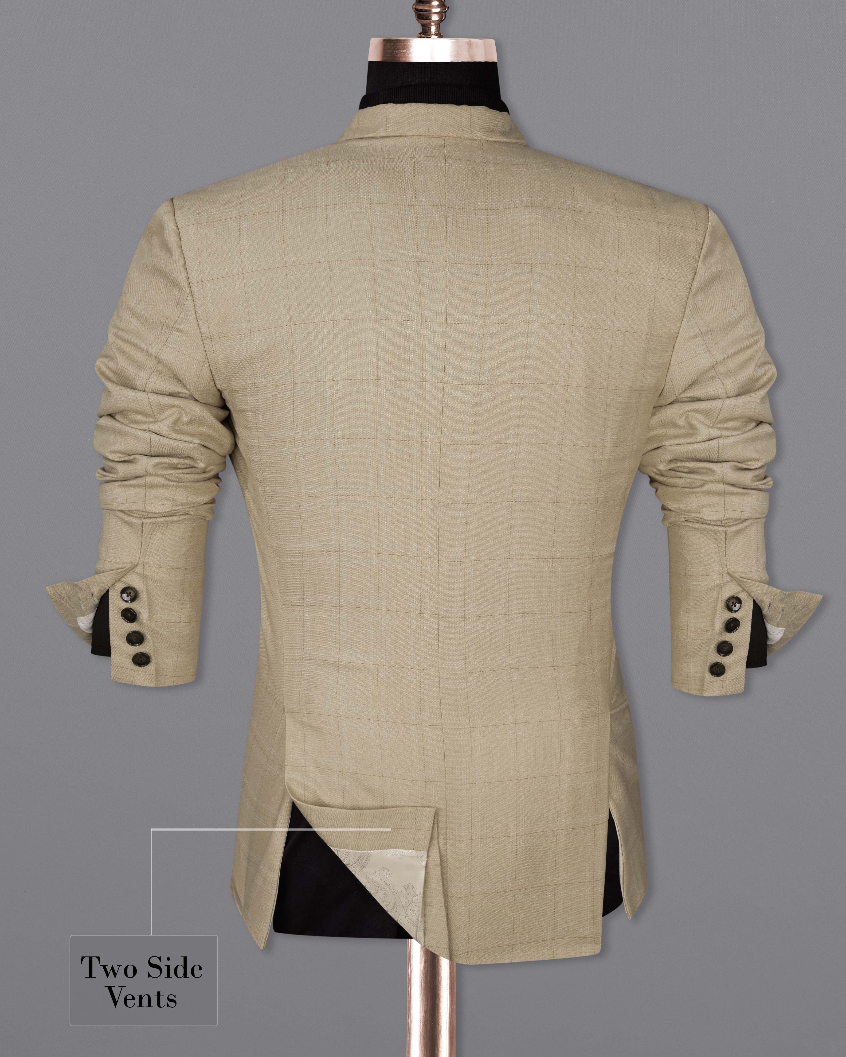 Bronco Cream Windowpane Double Breasted Sports Blazer BL2085-DB-PP-36, BL2085-DB-PP-38, BL2085-DB-PP-40, BL2085-DB-PP-42, BL2085-DB-PP-44, BL2085-DB-PP-46, BL2085-DB-PP-48, BL2085-DB-PP-50, BL2085-DB-PP-52, BL2085-DB-PP-54, BL2085-DB-PP-56, BL2085-DB-PP-58, BL2085-DB-PP-60